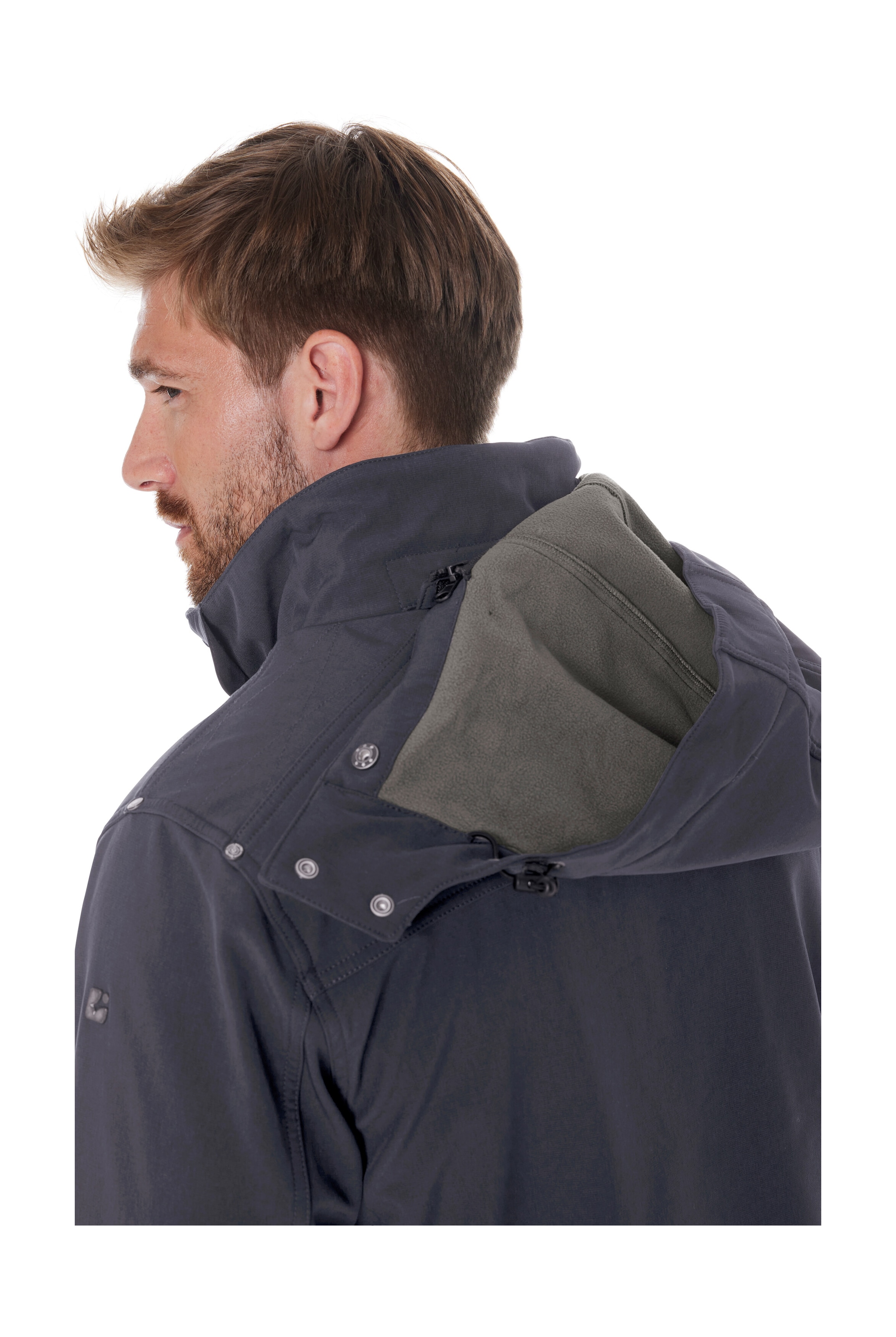 Killtec Softshelljacke »Herren Softshelljacke« Wasserabweisende Softshelljacke mit Fleece, abnehmbarer Kapuze