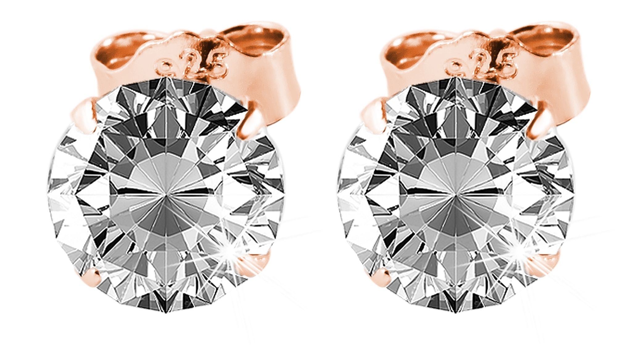 Adelia´s Paar Ohrstecker »Damen Ohrringe ¿ Ohrstecker aus 925 Silber mit Zirkonia«