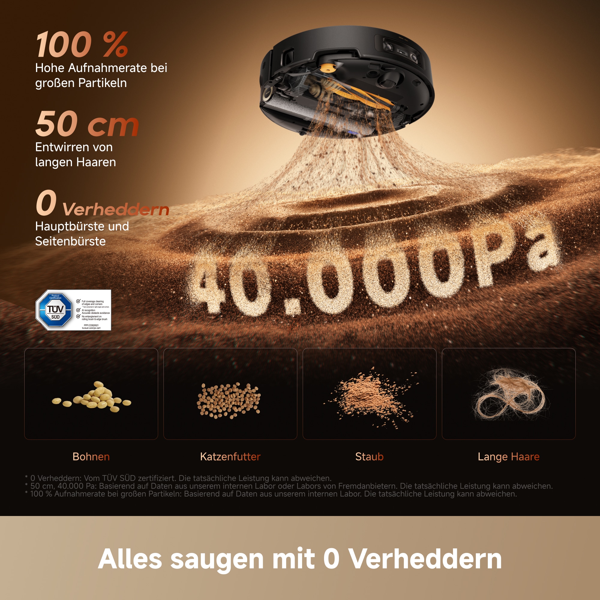 Dreame Nass-Trocken-Saugroboter »Aqua20 Pro Ultra Roller X Complete Marble Black« Vollautomatische Absaugstation, App-Steuerung