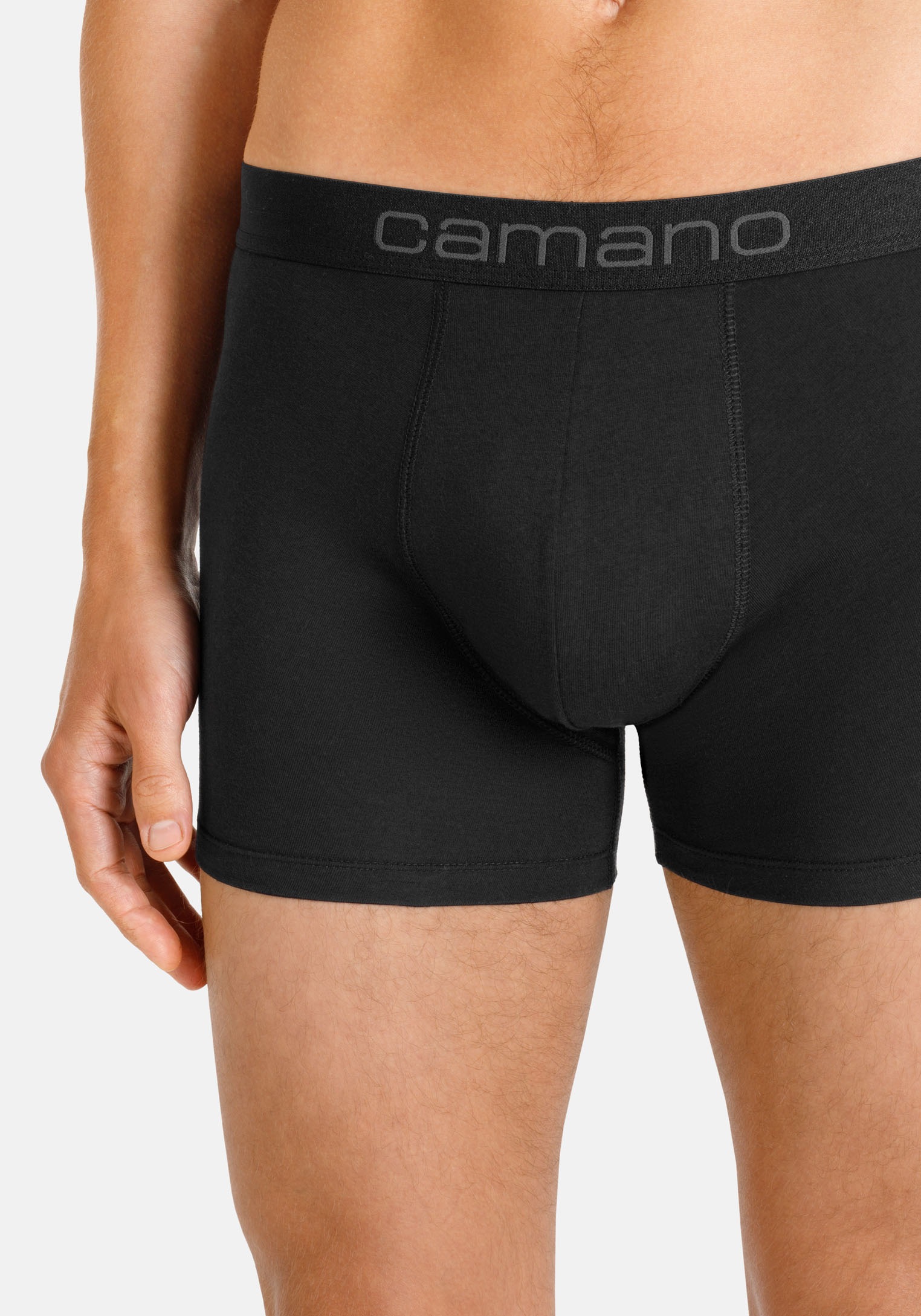 Camano Boxershorts »comfort«, (2er Pack), mit elastischem Logobund