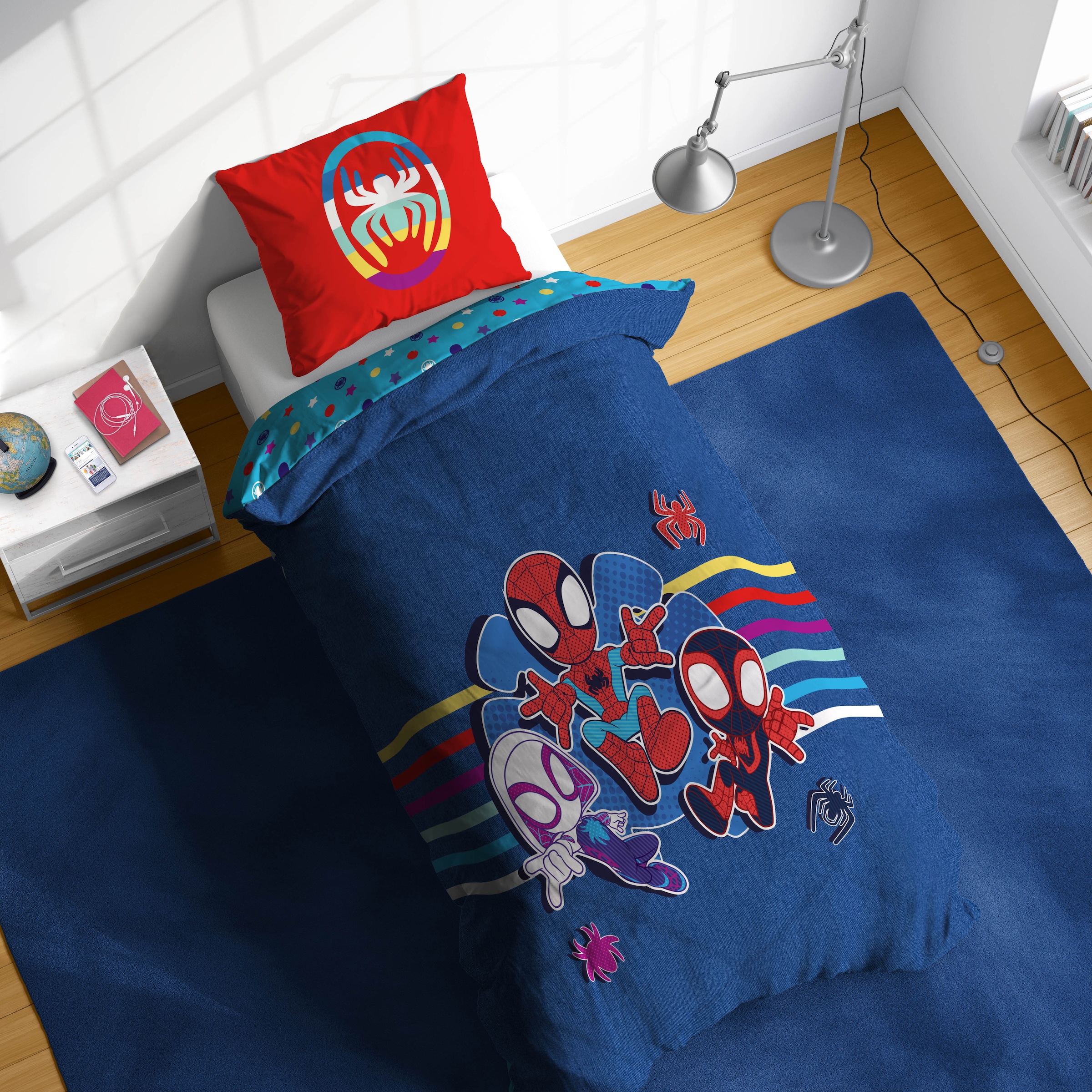 MARVEL Kinderbettwäsche »Marvel Spidey Bettbezug-Set 135x200 cm + Kissenbezug 80x80 cm« 2 tlg. 100 % Baumwolle, maschinenwaschbar, wendbar