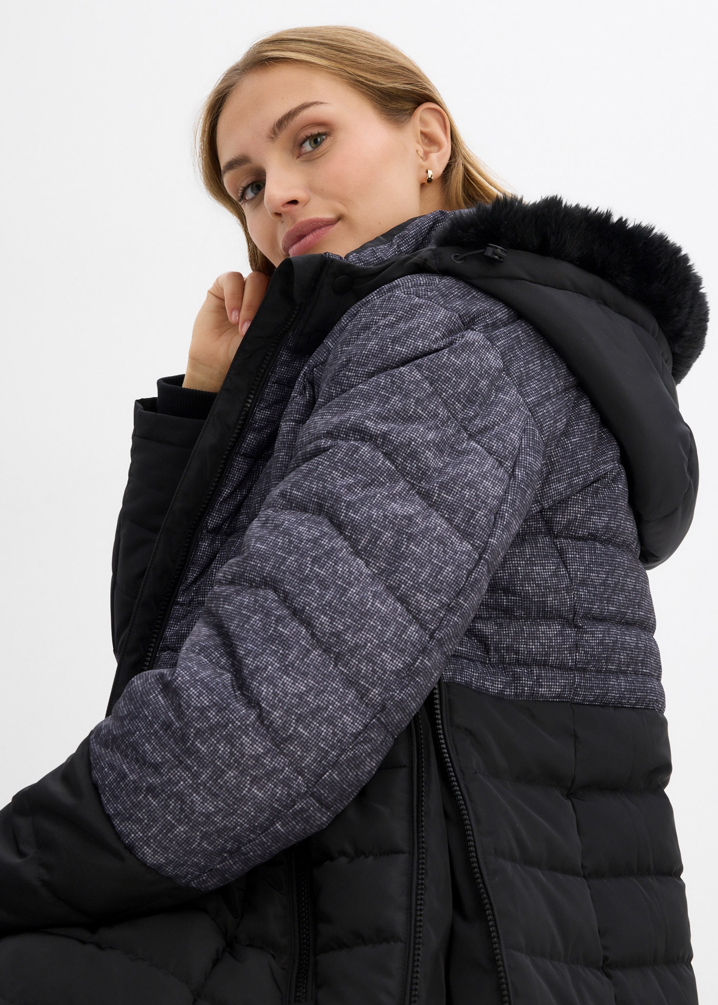 bonprix Umstandsmantel Wattierte 3-in-1 Umstandsjacke