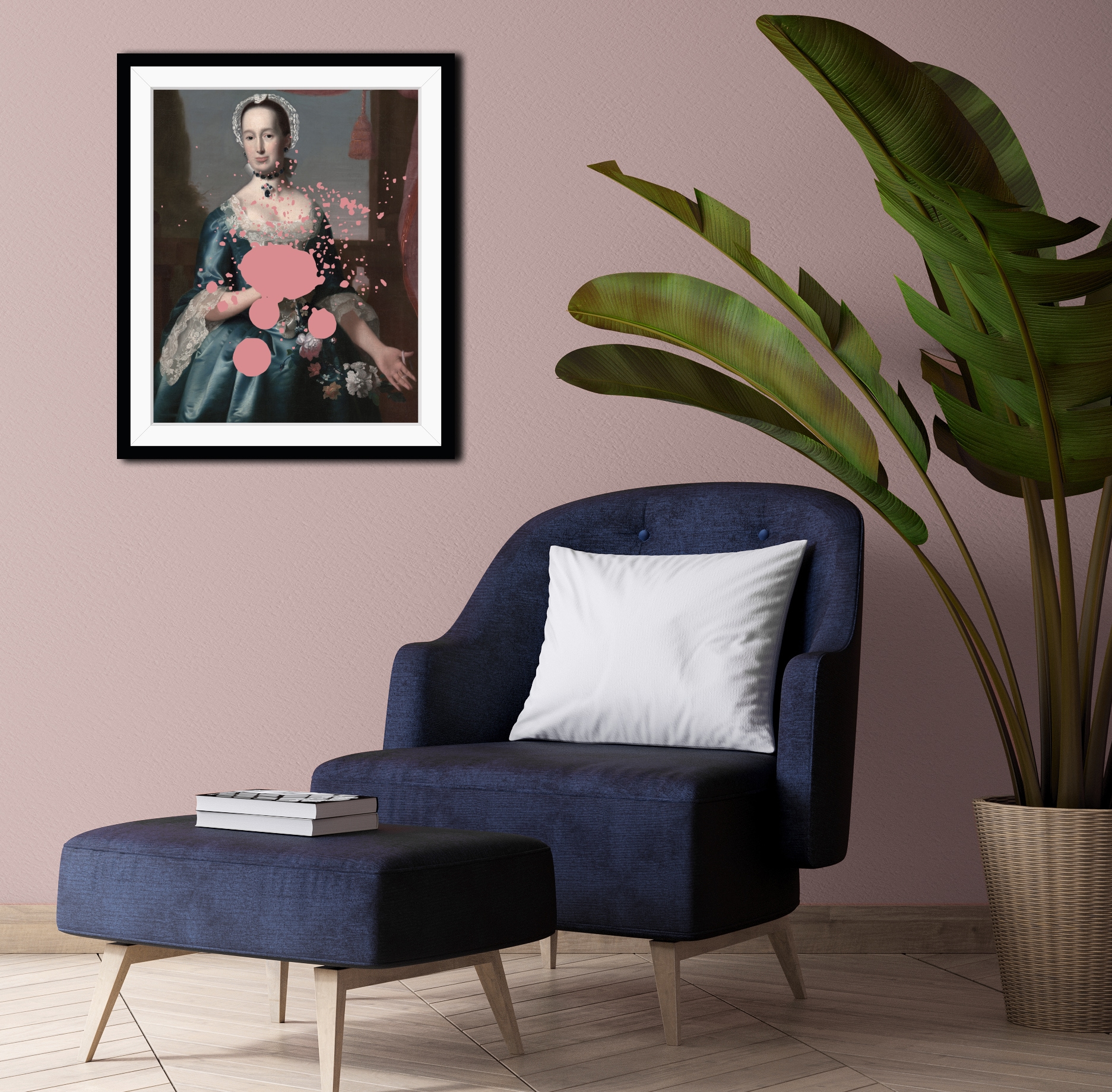 queence Bild »Clara mit Farbklecks«, Frau-Historische Persönlichkeiten-Bilder von Frauen-Kunst-Gemälde, HD Premium Poster-Druck inkl. Holzrahmen