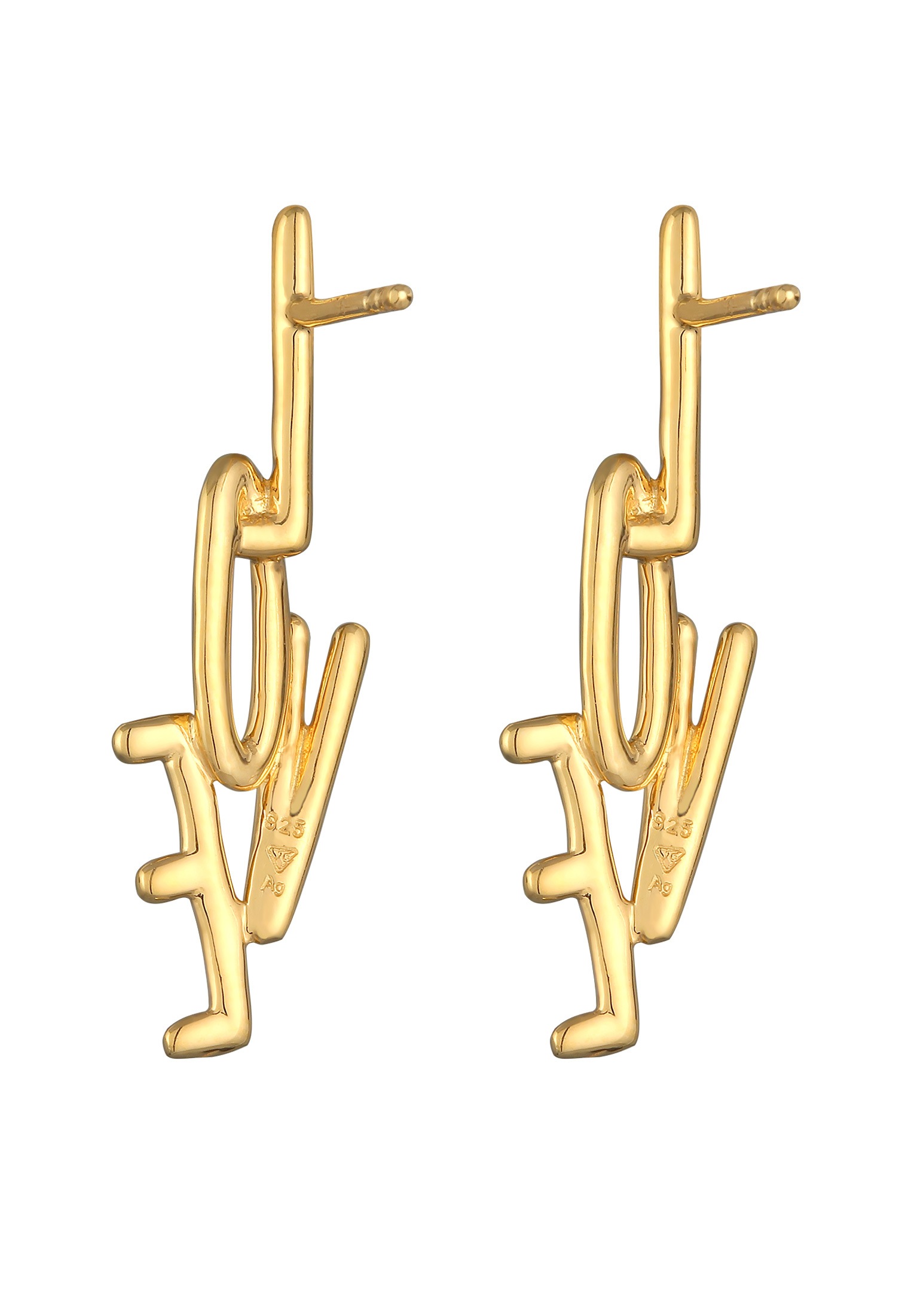 Elli Paar Ohrstecker »Ohrringe Love Liebe 925 Silber«