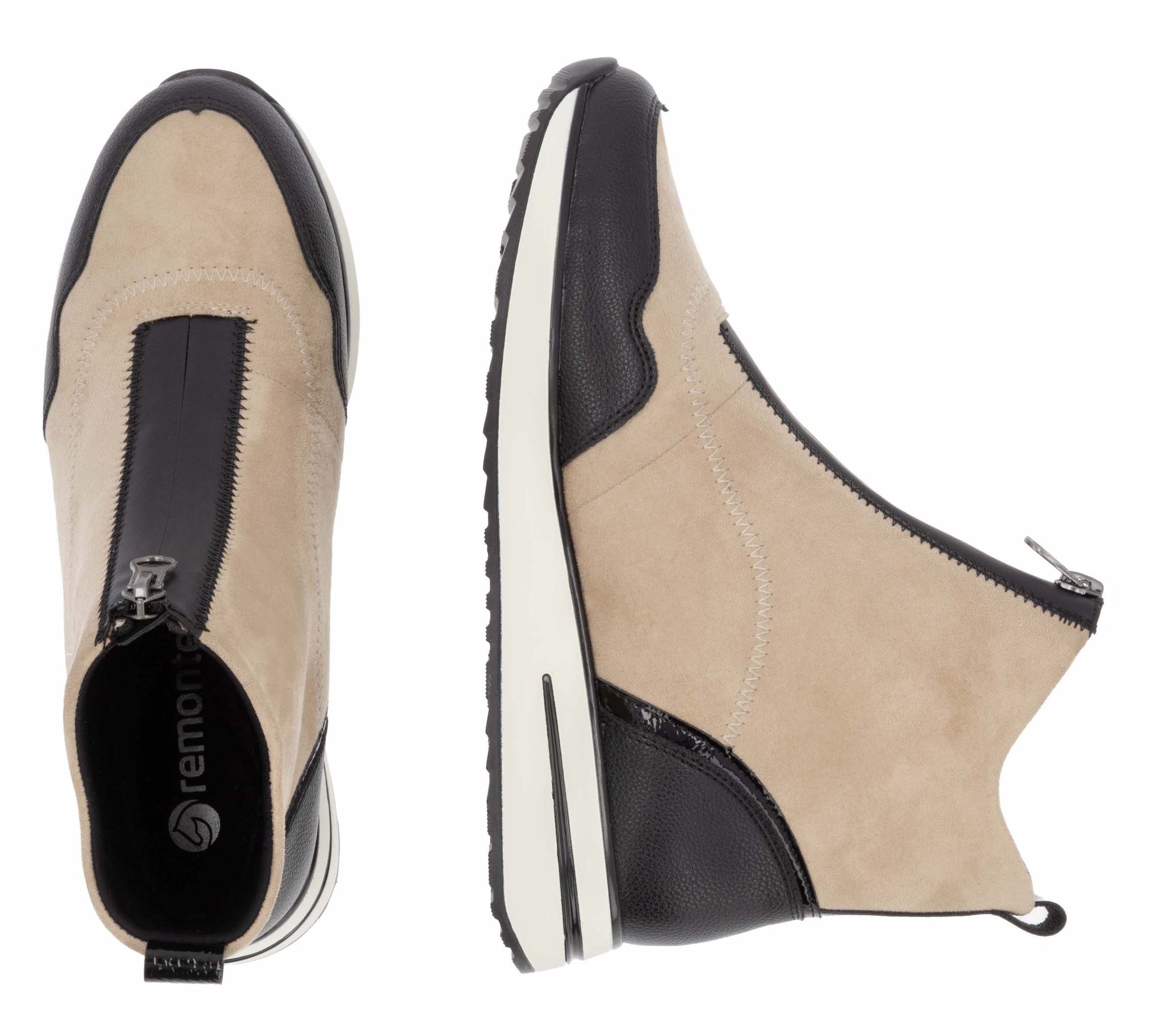 Remonte Slip-On Sneaker, Keilabsatz, Boots, Stiefelette mit praktischer Anziehlasche