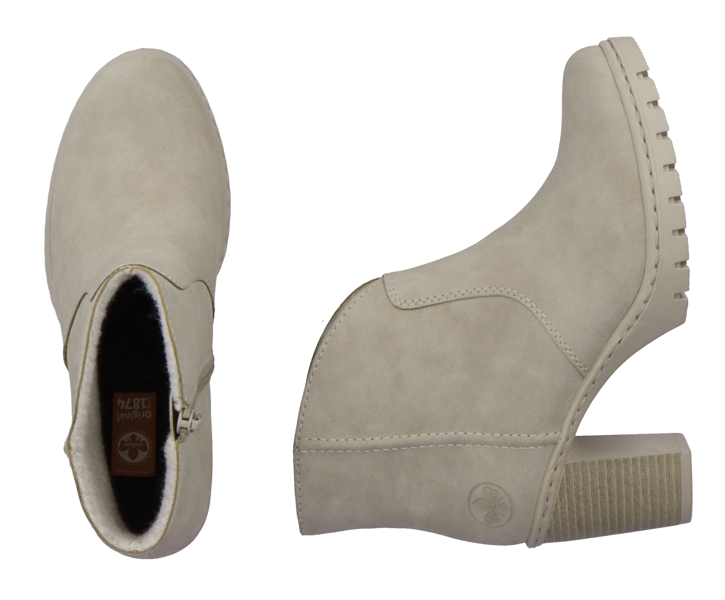 Rieker Ankleboots, Stiefelette, Plateauboots, Blockabsatz, in eleganter Optik
