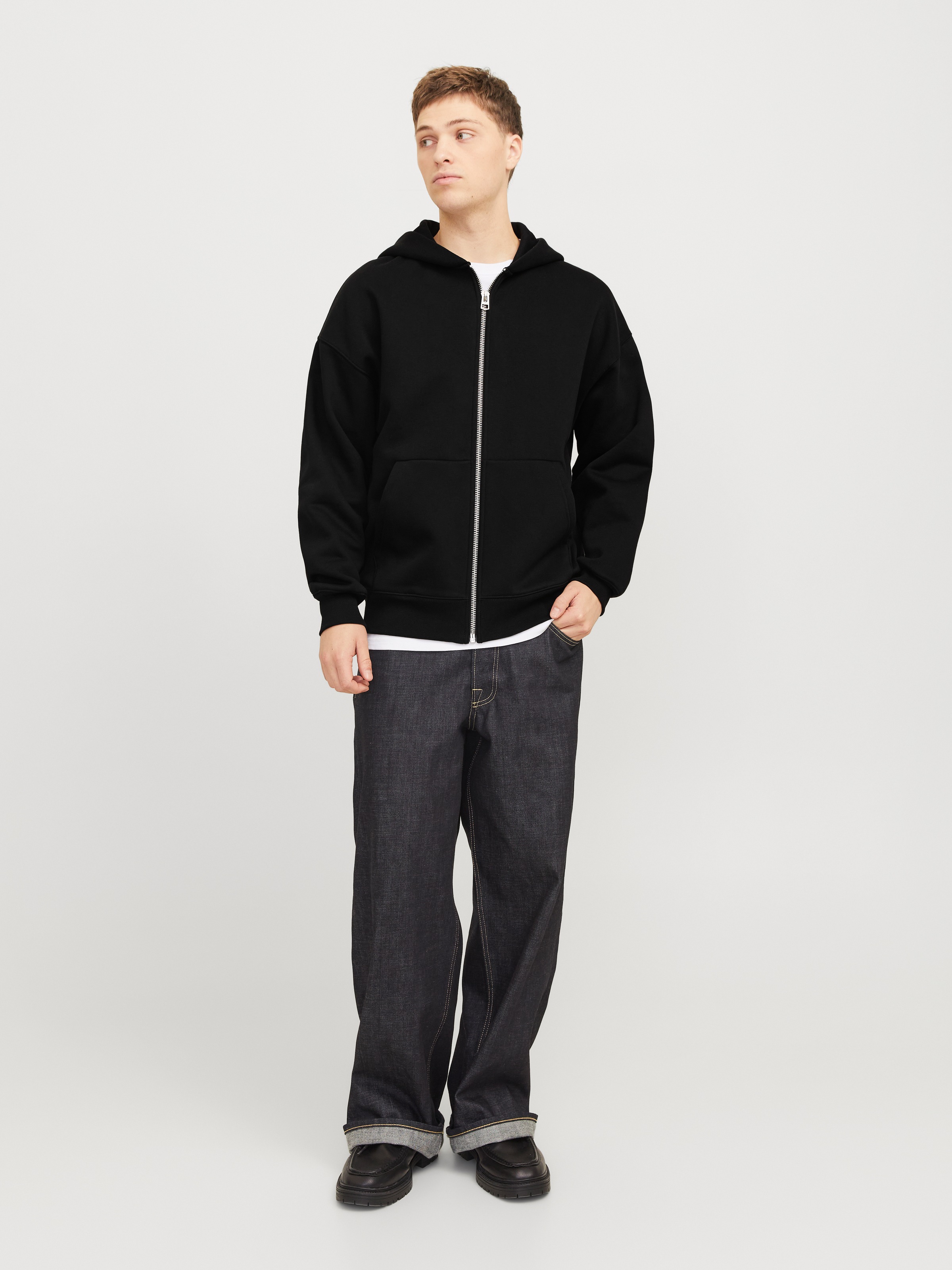 Jack & Jones Kapuzensweatjacke »JJEURBAN EDGE SWEAT ZIP HOOD NOOS«, mit Rippbündchen