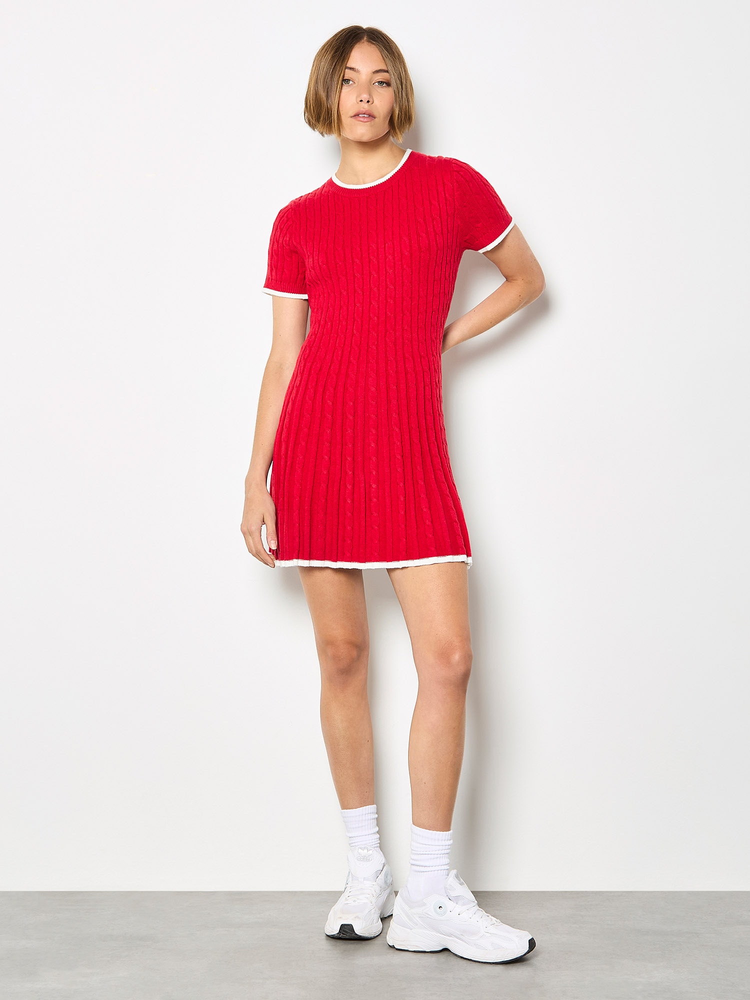 Apricot Minikleid »Minikleid« mit Zopfmuster