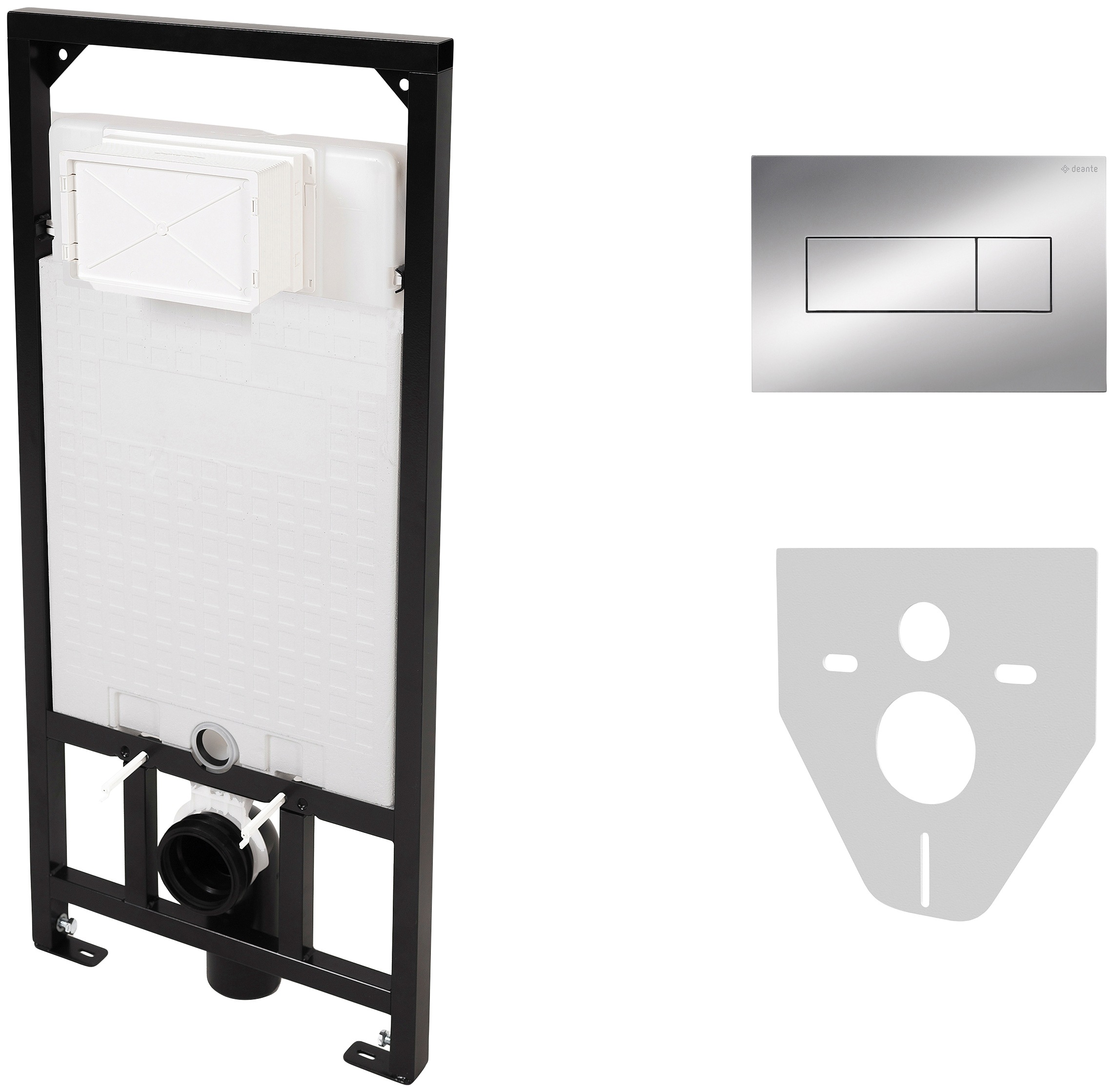 Deante Vorwandelement WC »CST_X50X«, (Komplett-Set), 1,18 m Bauhöhe, inkl. Betätigungsplatte