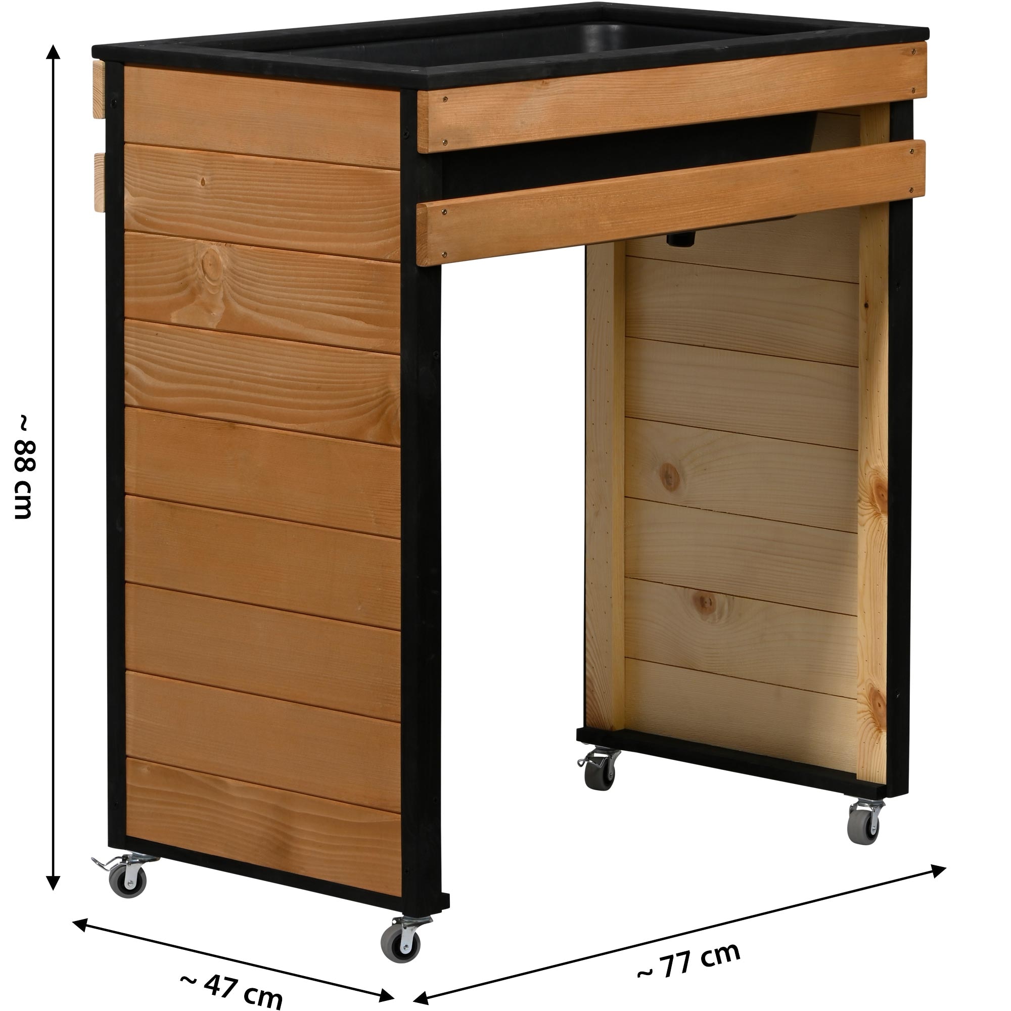 dobar Hochbeet »"Wheely" auf Rollen Gr. M« Das Hochbeet ist ca. 77 x 47 x 88 cm (L x B x H) groß