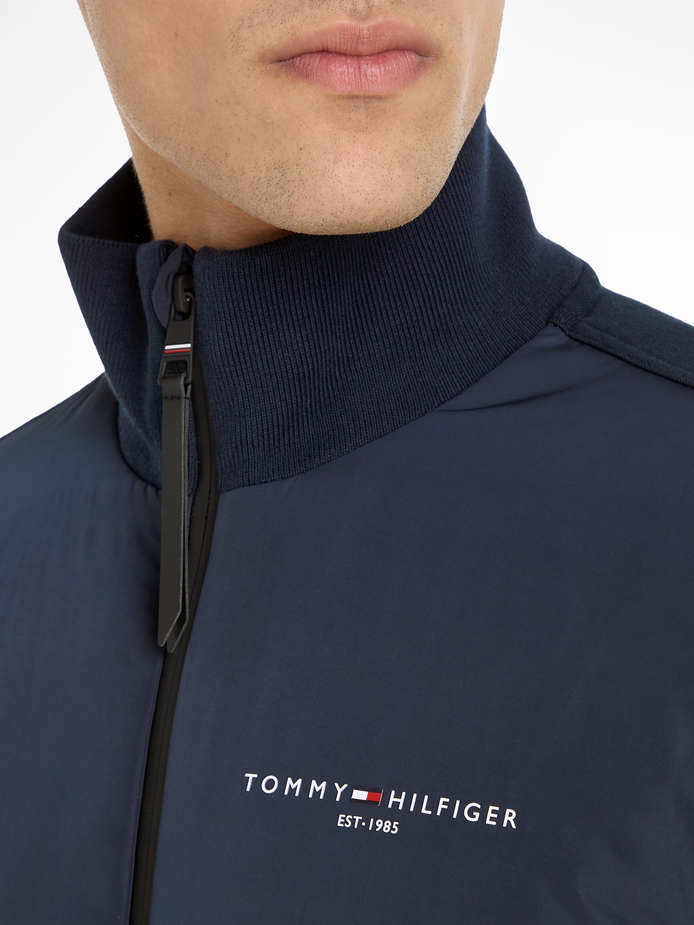 Tommy Hilfiger Blouson »TOMMY LOGO MIX MEDIA STAND ZIP«