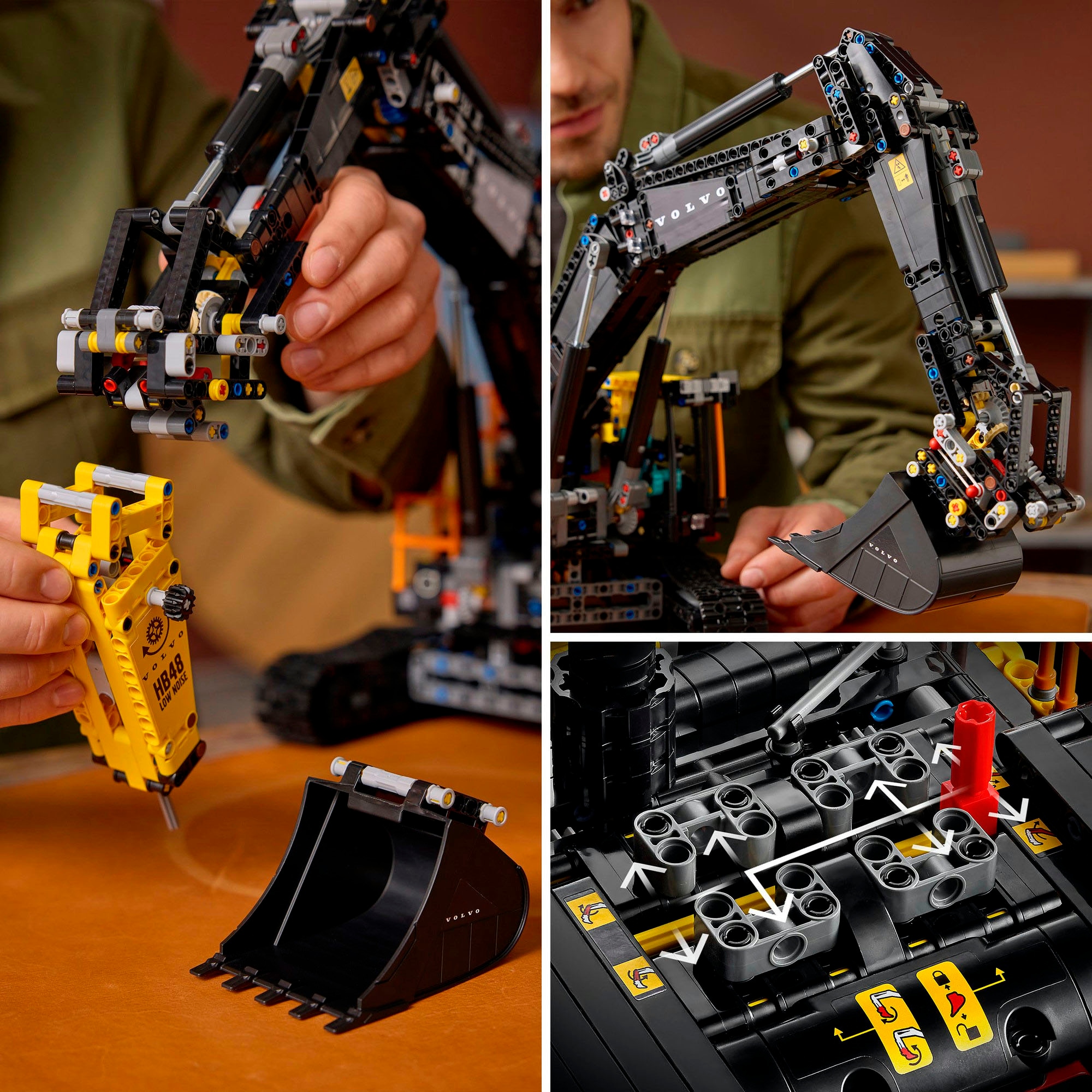 LEGO® Konstruktionsspielsteine »Volvo EC500 Hybrid Bagger (42215), LEGO Technic«, (2359 St.), Made in Europe