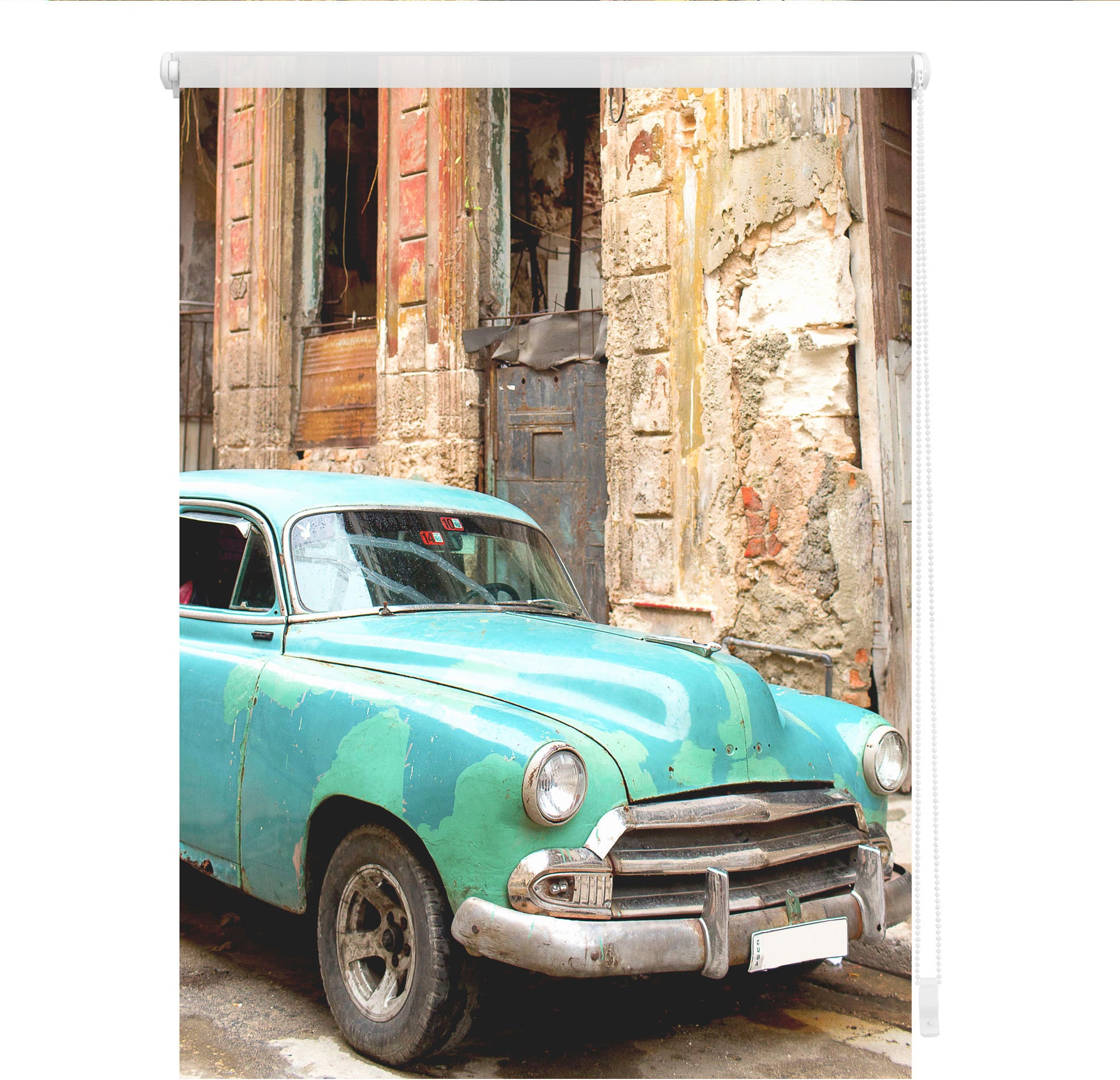 Shop freihängend, Online ORIGINAL bedruckt ohne Motiv »Klemmfix LICHTBLICK Kuba«, Bohren, OTTO im Lichtschutz, Seitenzugrollo
