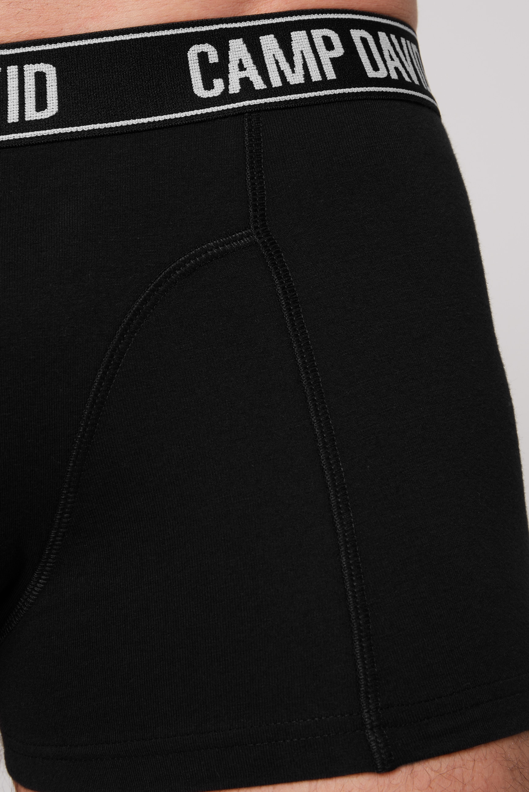 CAMP DAVID Boxershorts, (Packung, 2 St.), im 2er- Pack mit Logobund