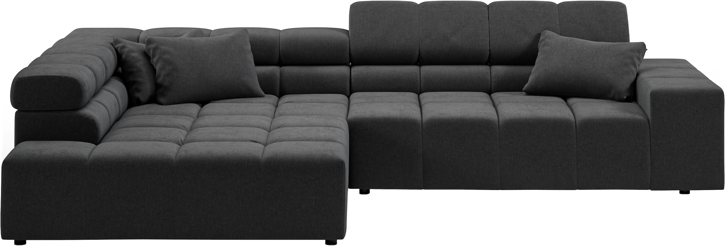 INOSIGN Ecksofa »Ancona incl. Kopfteilverstellung, Breite 319cm, L-Form«, wahlweise motorische Sitztiefenverstellung, auch in Cord + Easy Care