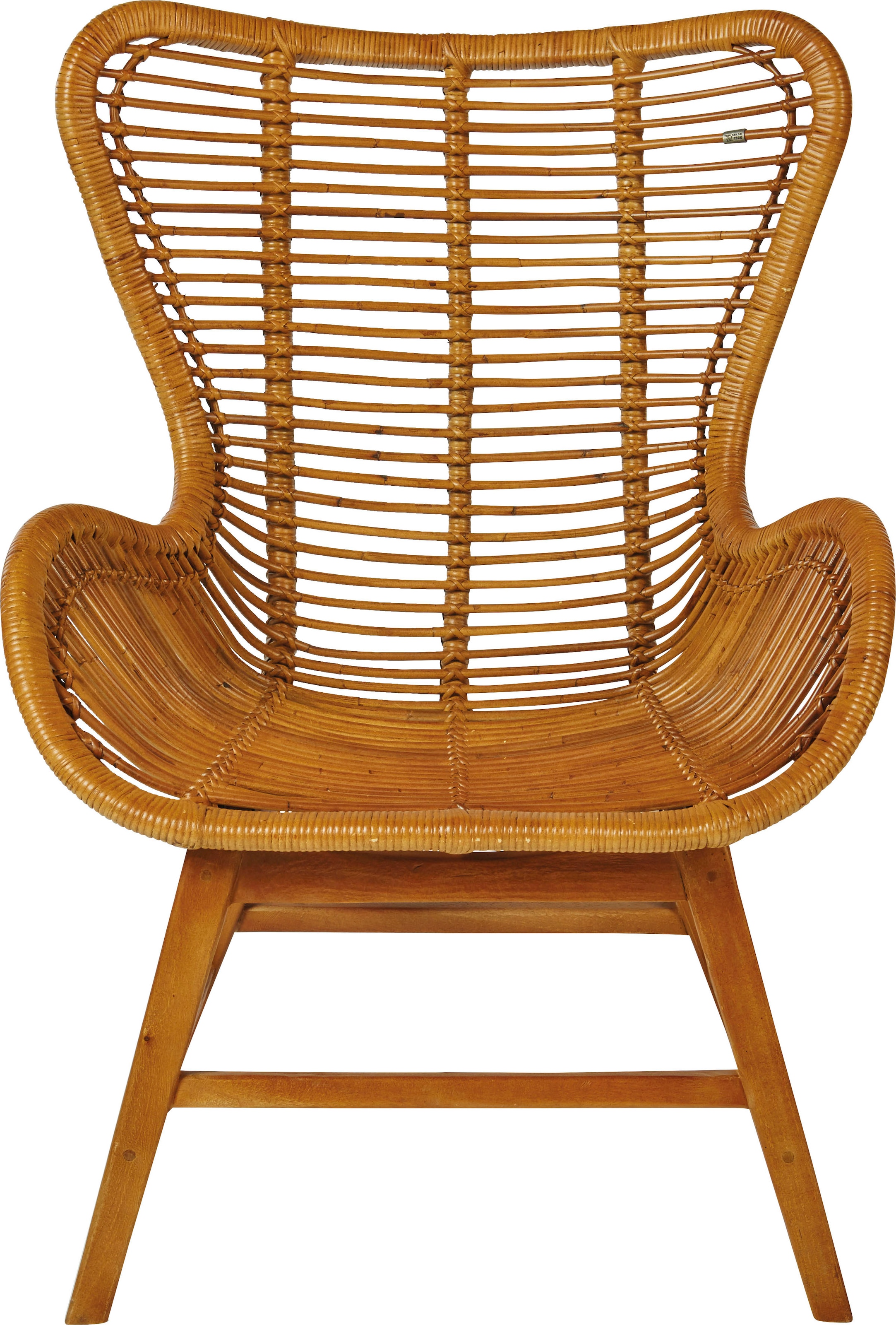 TOM TAILOR HOME Sessel »T-RATTAN ARMCHAIR«, Rattanarmlehnstuhl mit Teakholzgestell und organischer Form