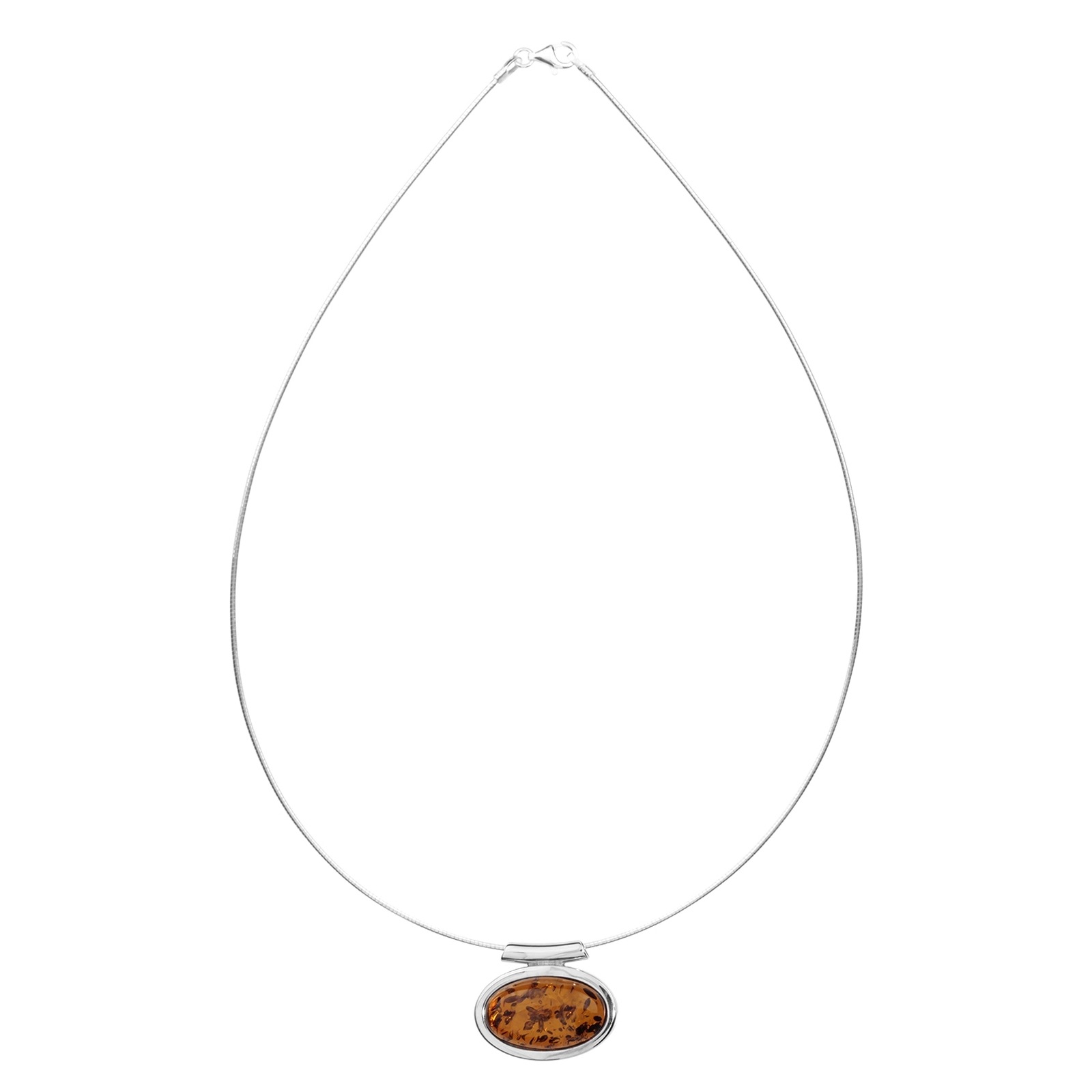 OSTSEE-SCHMUCK Kette mit Anhänger »- Birte 21 mm - Silber 925/000 - Bernstein«