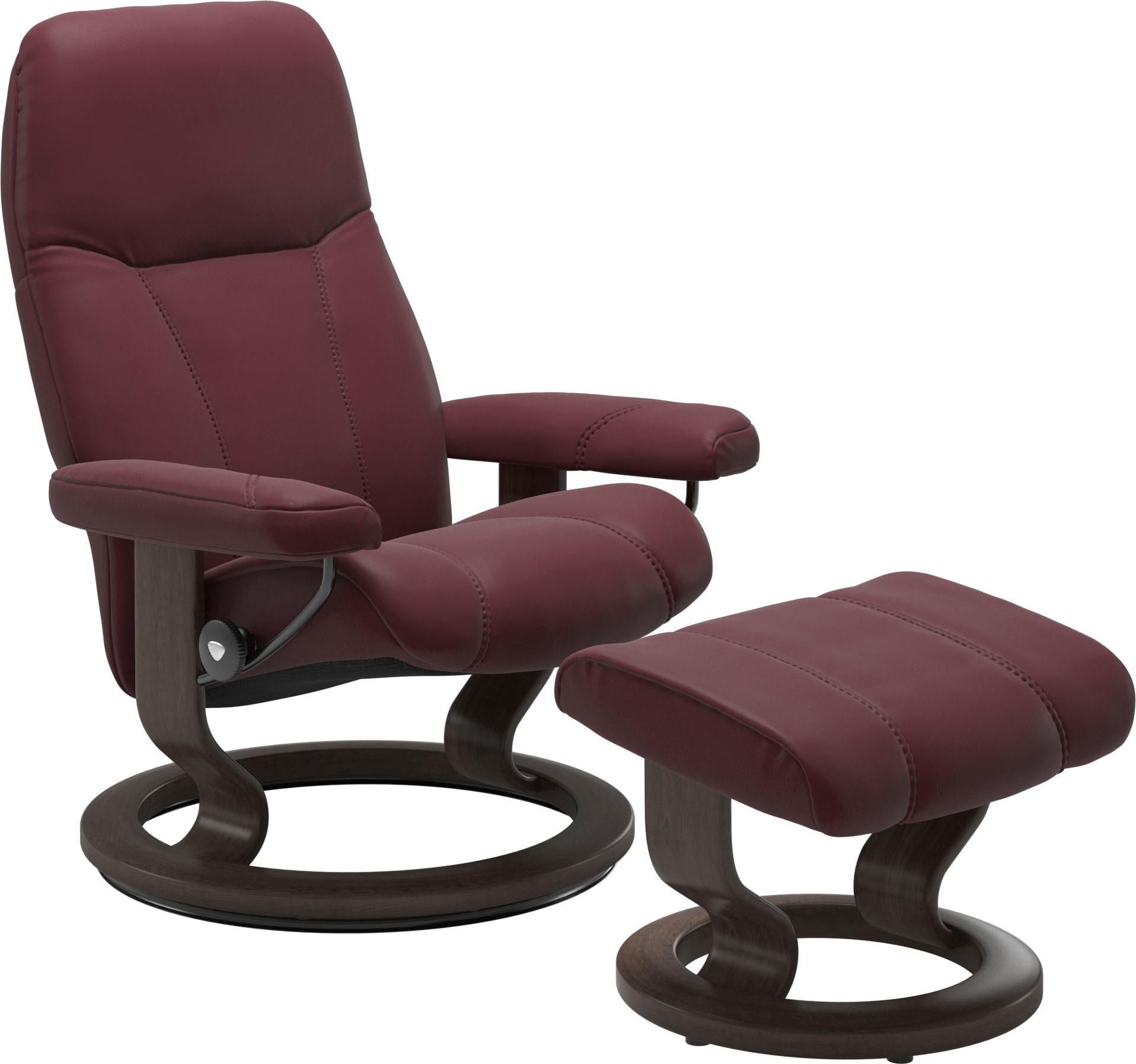 Stressless® Relaxsessel »Consul« Set, Relaxsessel mit Hocker,  mit Hocker, mit Classic Base, Größe M, Gestell Wenge