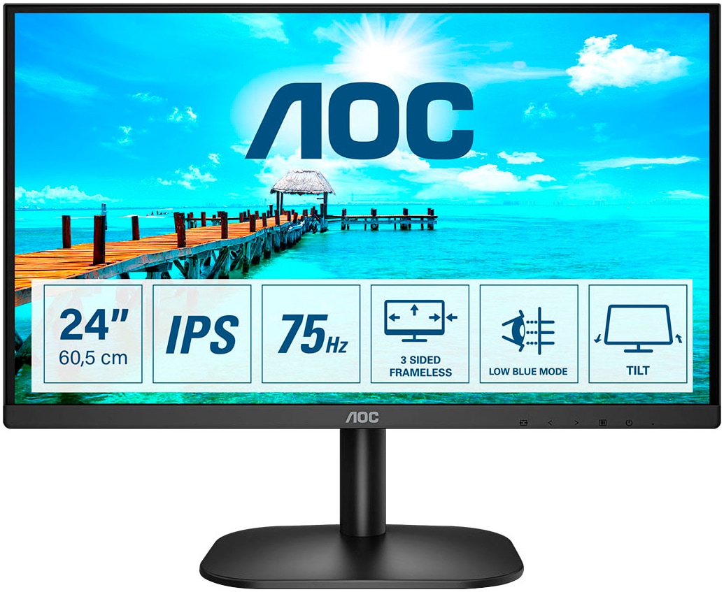 AOC LED-Monitor »24B2XH/EU«, 60 cm/24 Zoll, 1920 x 1080 px, Full HD, 4 ms Reaktionszeit, 75 Hz