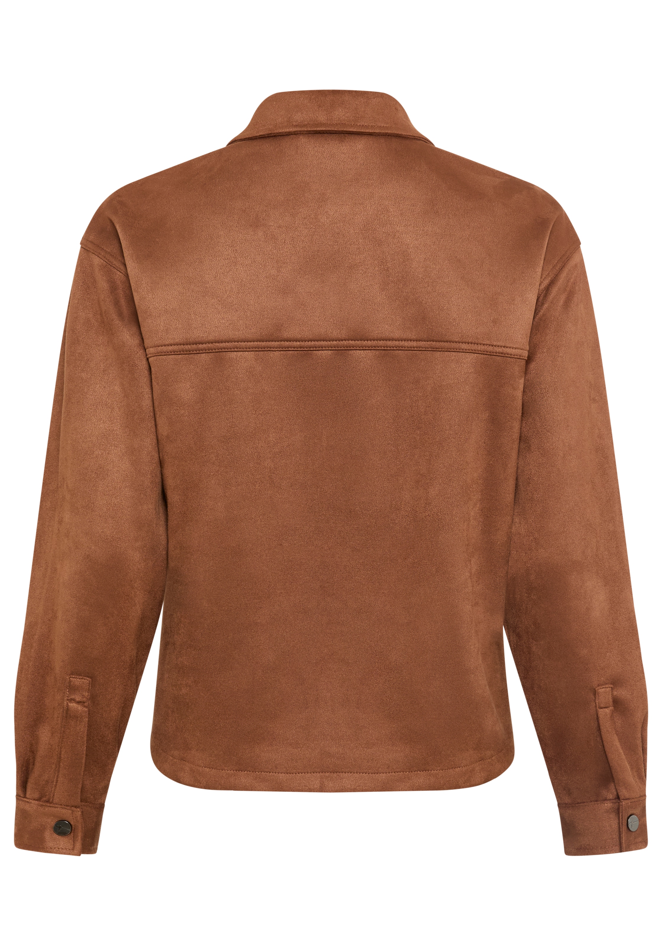 Tamaris Hemdjacke »aus weichem Veloursleder-Imitat« hüftbedeckende Länge, mit Knopfleiste