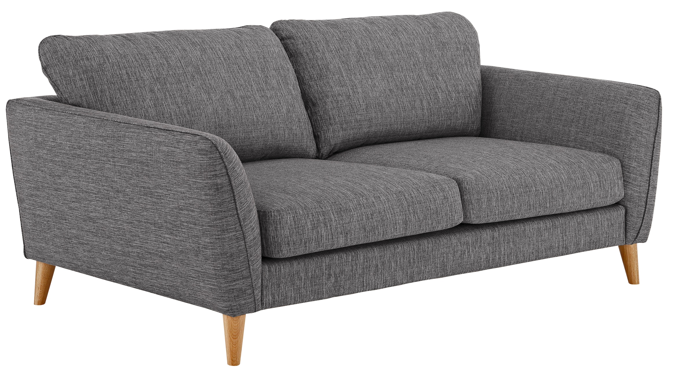 Home affaire 3-Sitzer »MARSEILLE Sofa 206 cm«, mit Massivholzbeinen aus Eiche, verschiedene Bezüge und Farbvarianten