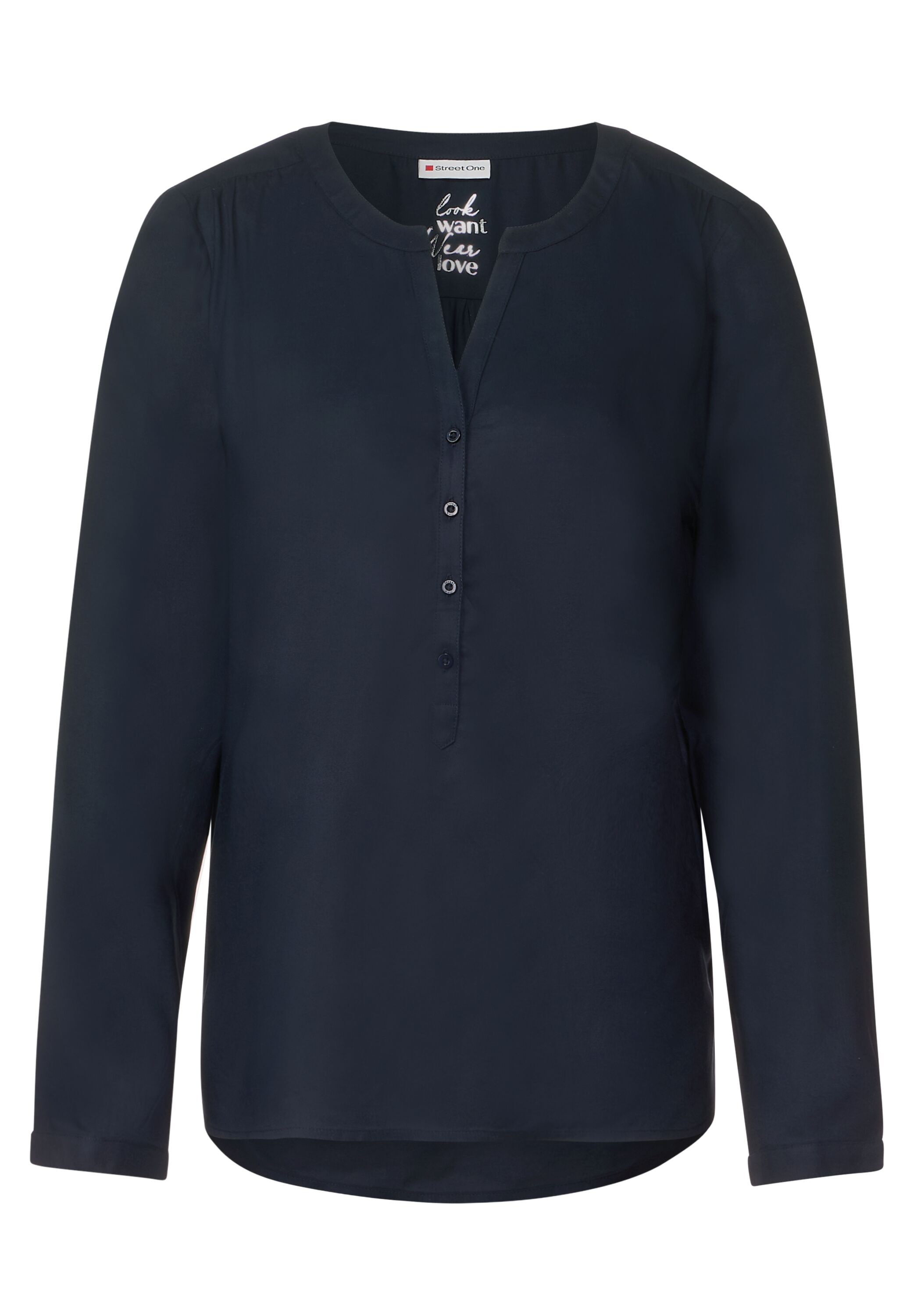 STREET ONE Shirtbluse »Style Bamika«, mit Seitenschlitzen