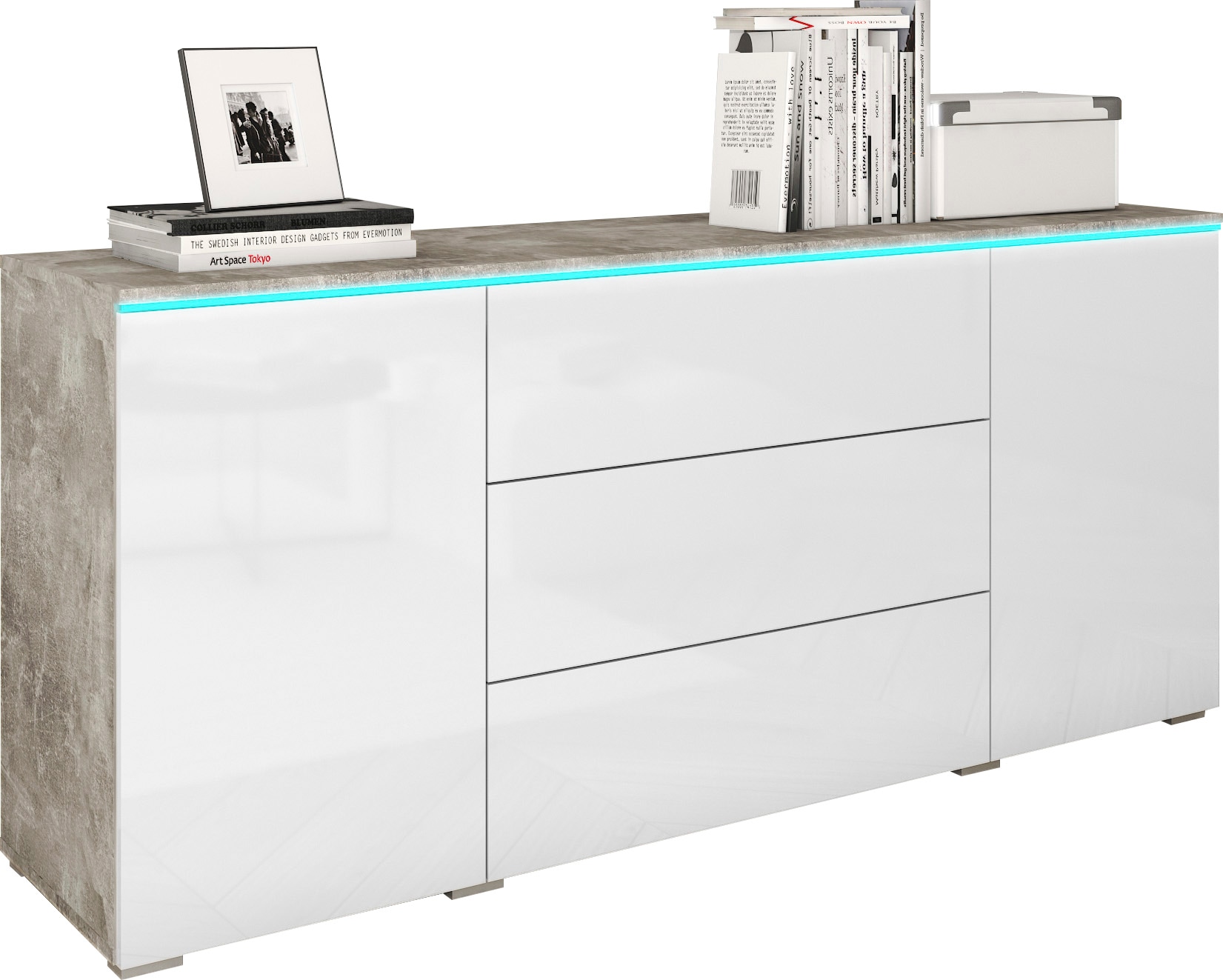 INOSIGN Sideboard »VERA«, moderne grifflose Kommode Breite 150 cm, Einlegeböden verstellbar