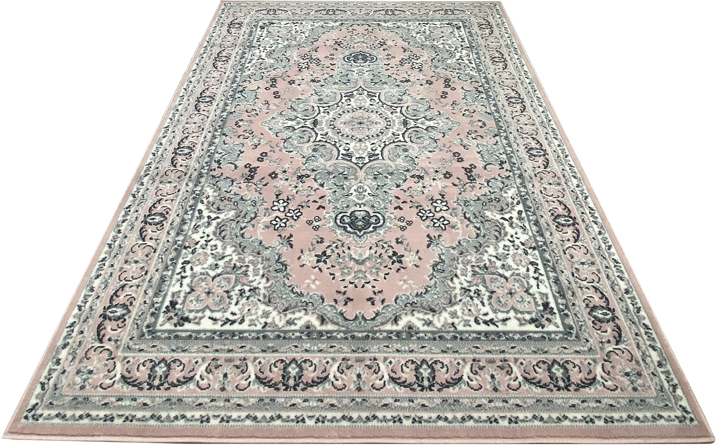 Home affaire Teppich »Oriental, Made in Belgium«, rechteckig, 7 mm Höhe, Orient-Optik, mit Bordüre, Teppich, Kurzflor, Weich