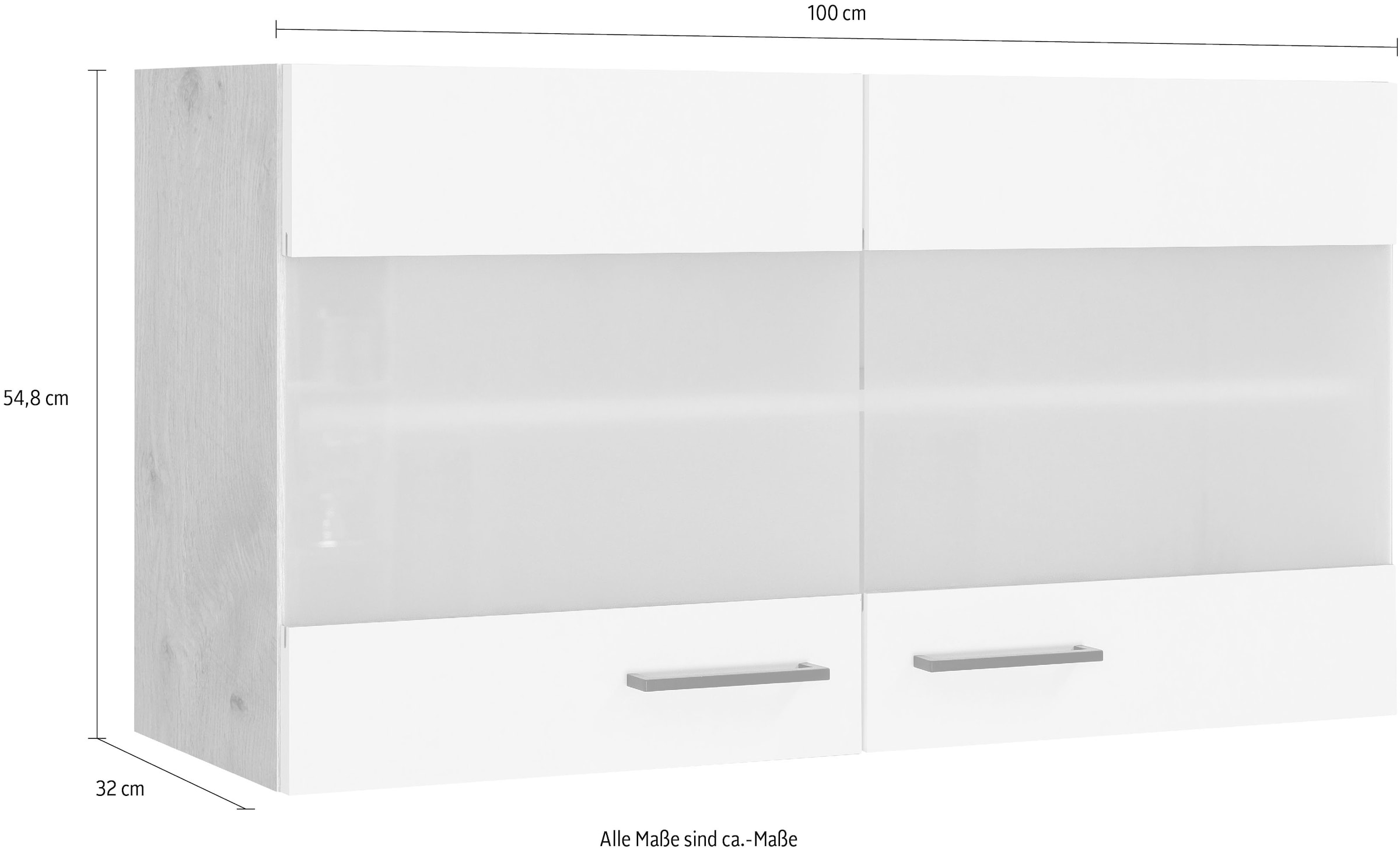 Flex-Well Glashängeschrank »Morena«, (B x H x T) 100 x 54,8 x 32 cm, mit  Stollenglastüren kaufen bei OTTO