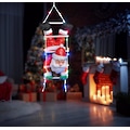 BONETTI LED Dekofigur »Weihnachtsmann kopfüber, Weihnachtsdeko aussen«, 30 flammig-flammig, mit 30 bunten LEDs