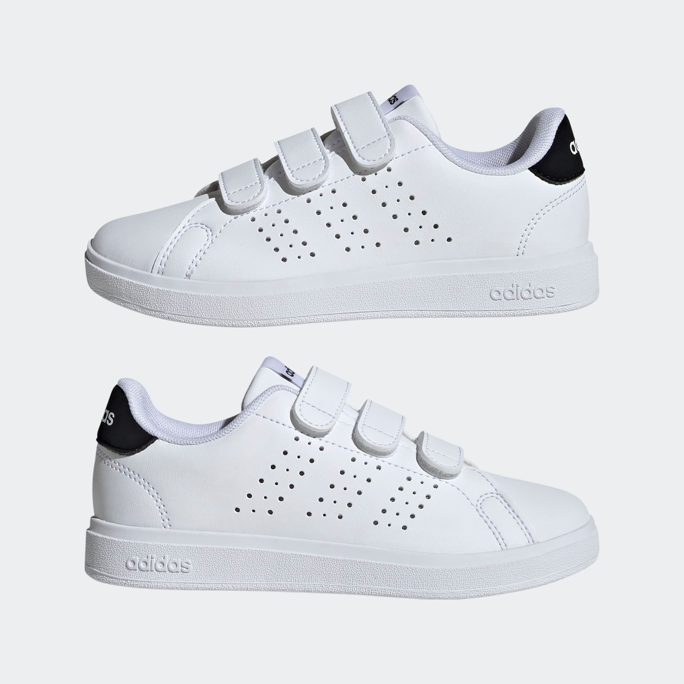 adidas Sportswear Klettschuh »ADVANTAGE BASE 2.0 KIDS«, Design auf den Spuren des adidas Stan Smith