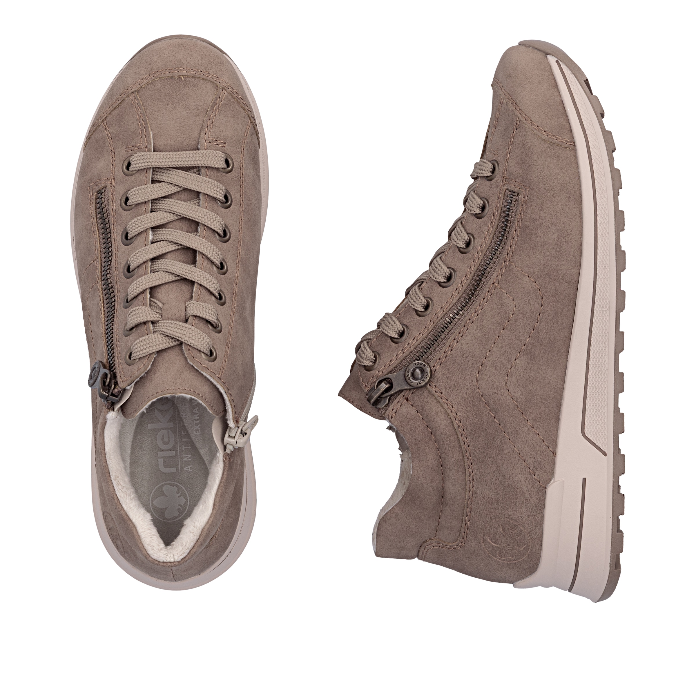 Rieker Sneaker  Freizeitschuh, Halbschuh, Schnürschuh, mit weichem Schaftrand
