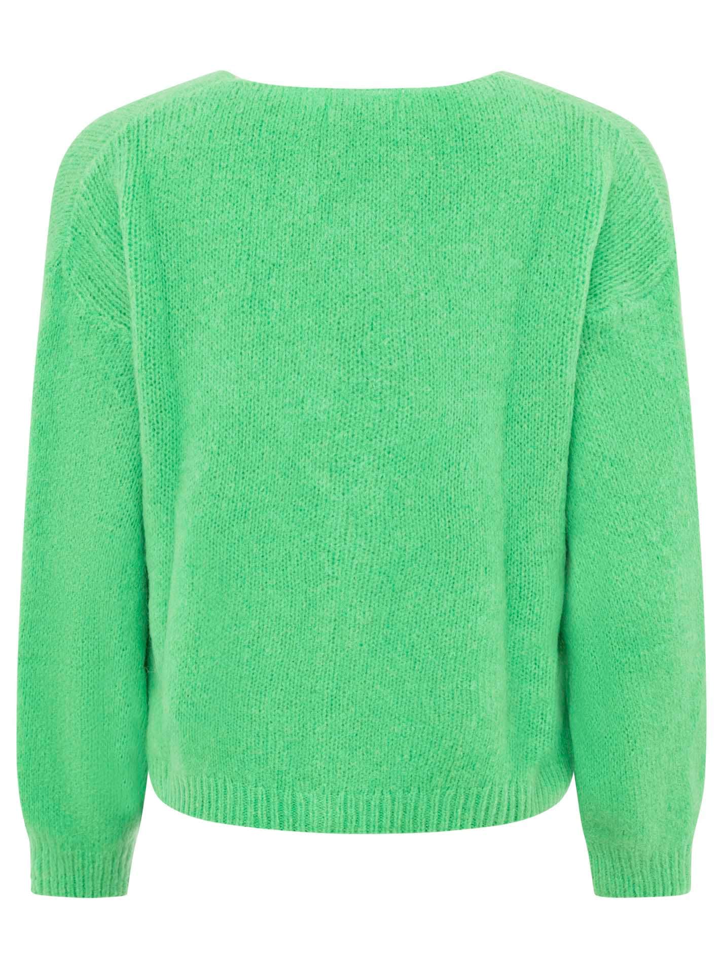 Zwillingsherz Strickjacke »"Uni"« One Size, Langarm, Knopfleiste, tiefer V-Ausschnitt, Wollanteil