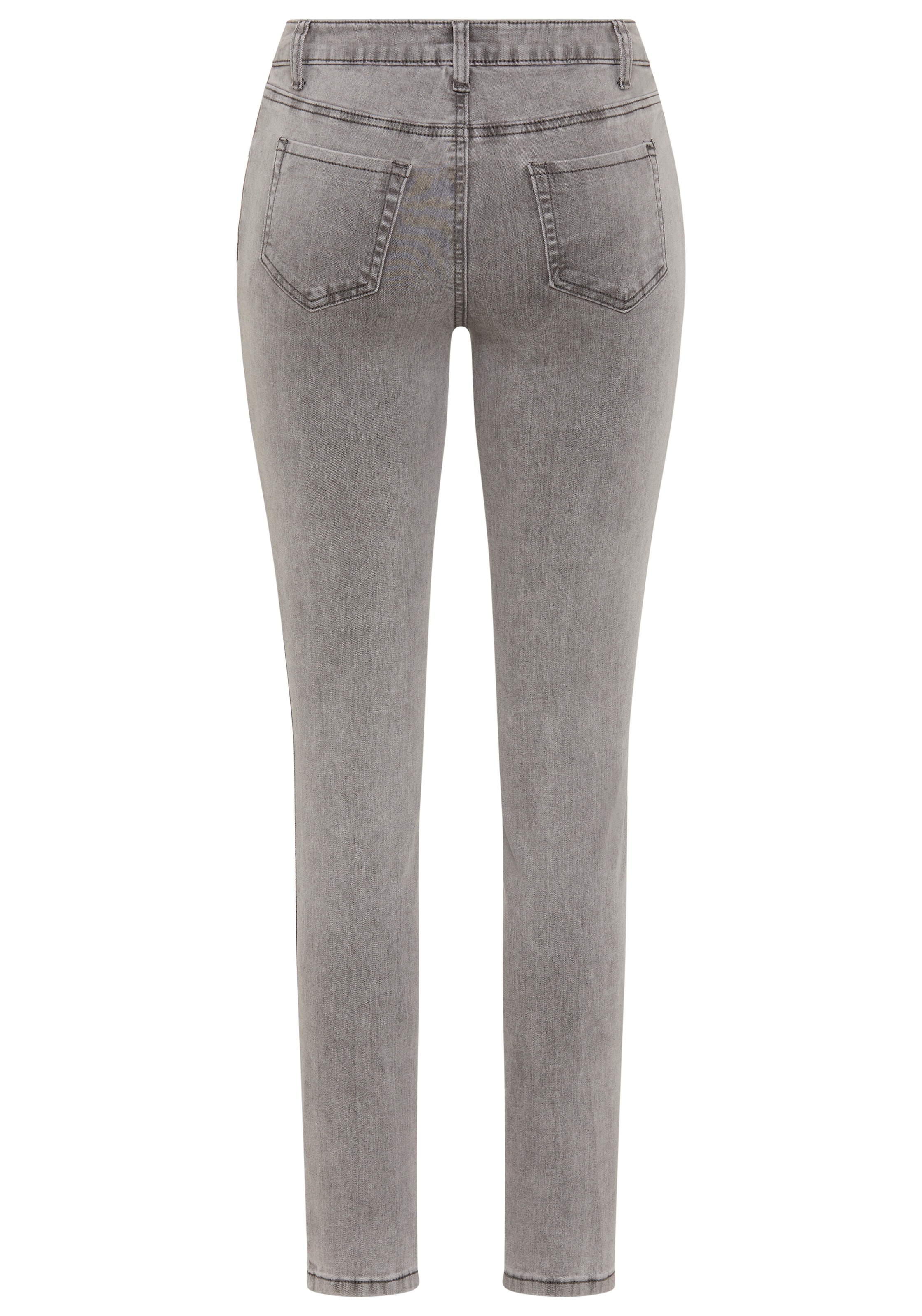 Tamaris Skinny-fit-Jeans schmale Beinweite, mit Gürtelschlaufenbund, mit Metallreißverschluss