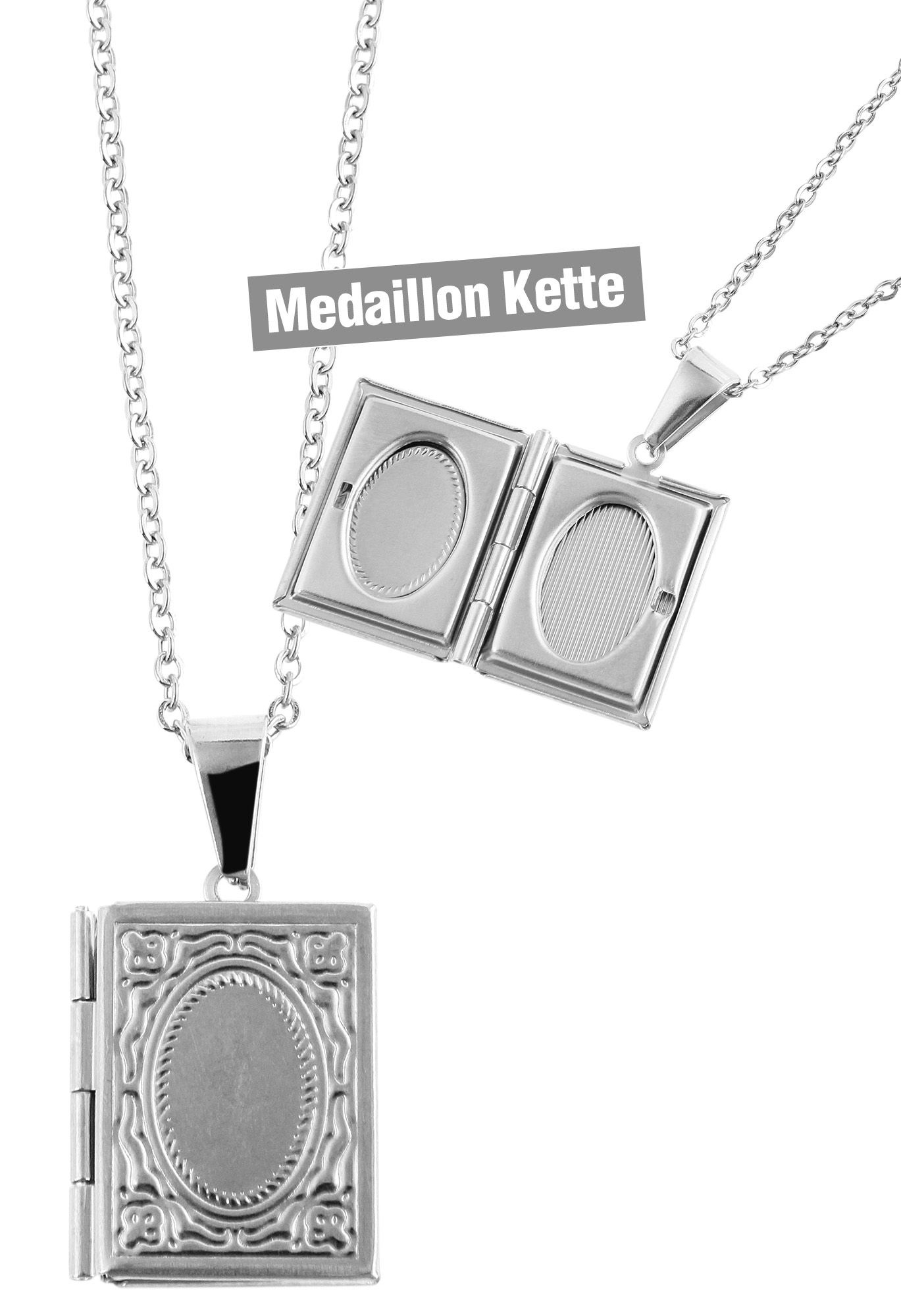 Adelia´s Kette ohne Anhänger »Damen Halskette mit Anhänger ¿ Medaillon aus Edelstahl«