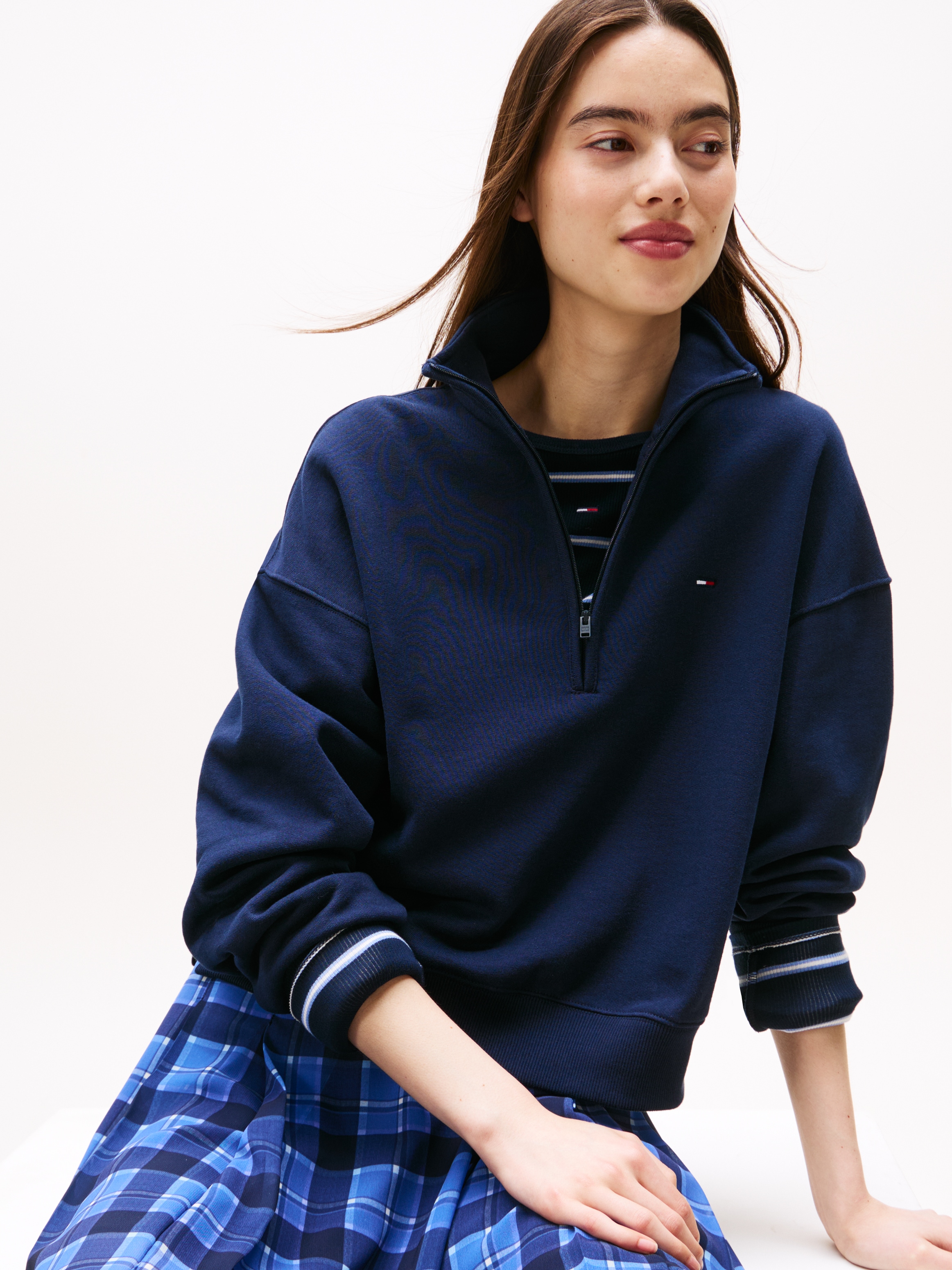 Tommy Jeans Sweatshirt »TJW BXY S-FLAG 1/4 ZIP«