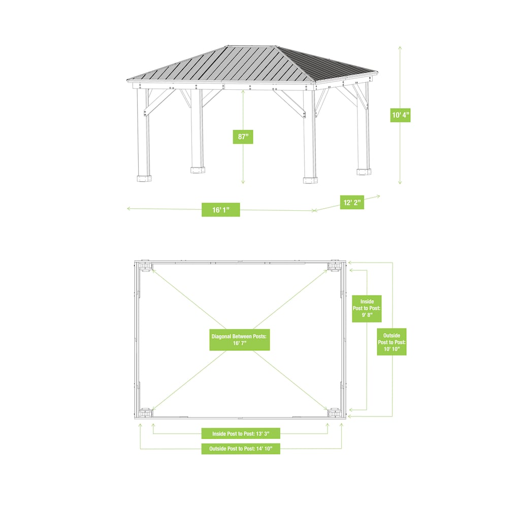 WESTMANN Holzpavillon »Devon 12x16«