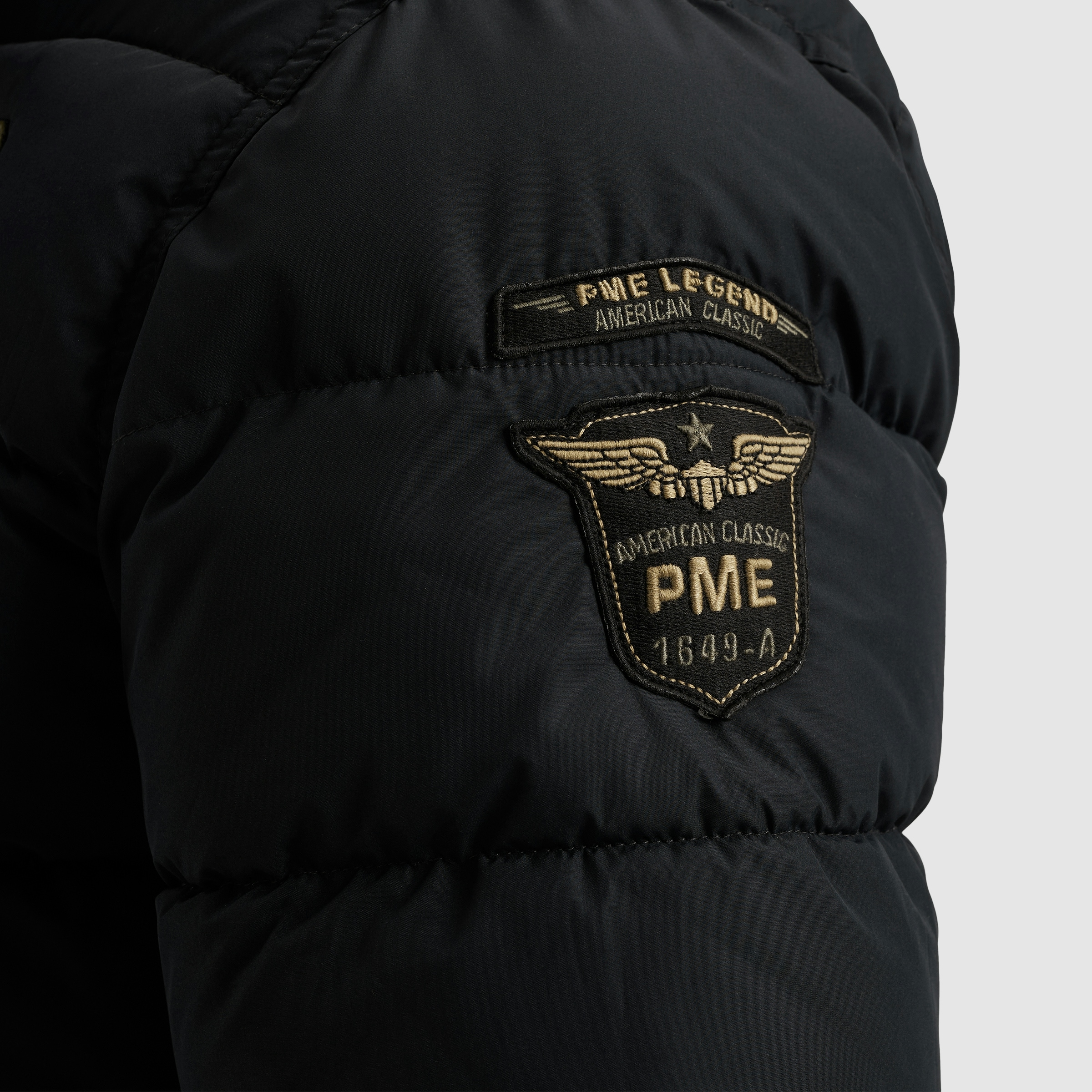 PME LEGEND Steppjacke mit Kapuze mit Kapuze und Logo-Badges