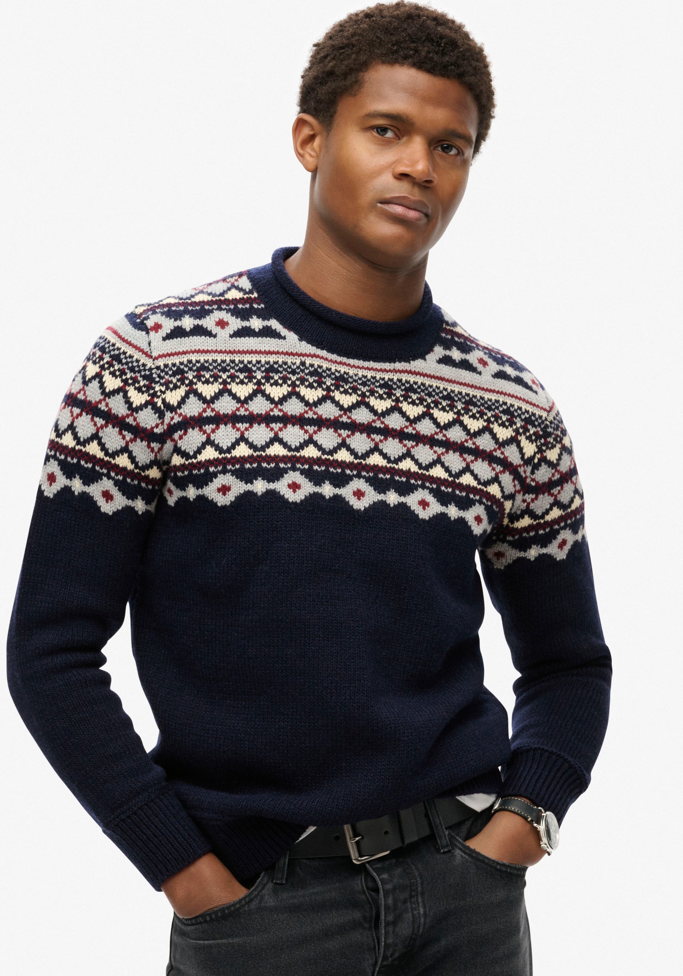 Rundhalspullover »FAIRISLE KNIT CREW JUMPER«