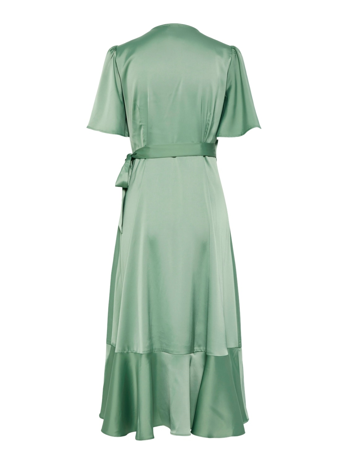 Y.A.S Wickelkleid »YASTHEA 2/4 MIDI WRAP DRESS S. NOOS«, mit Volant