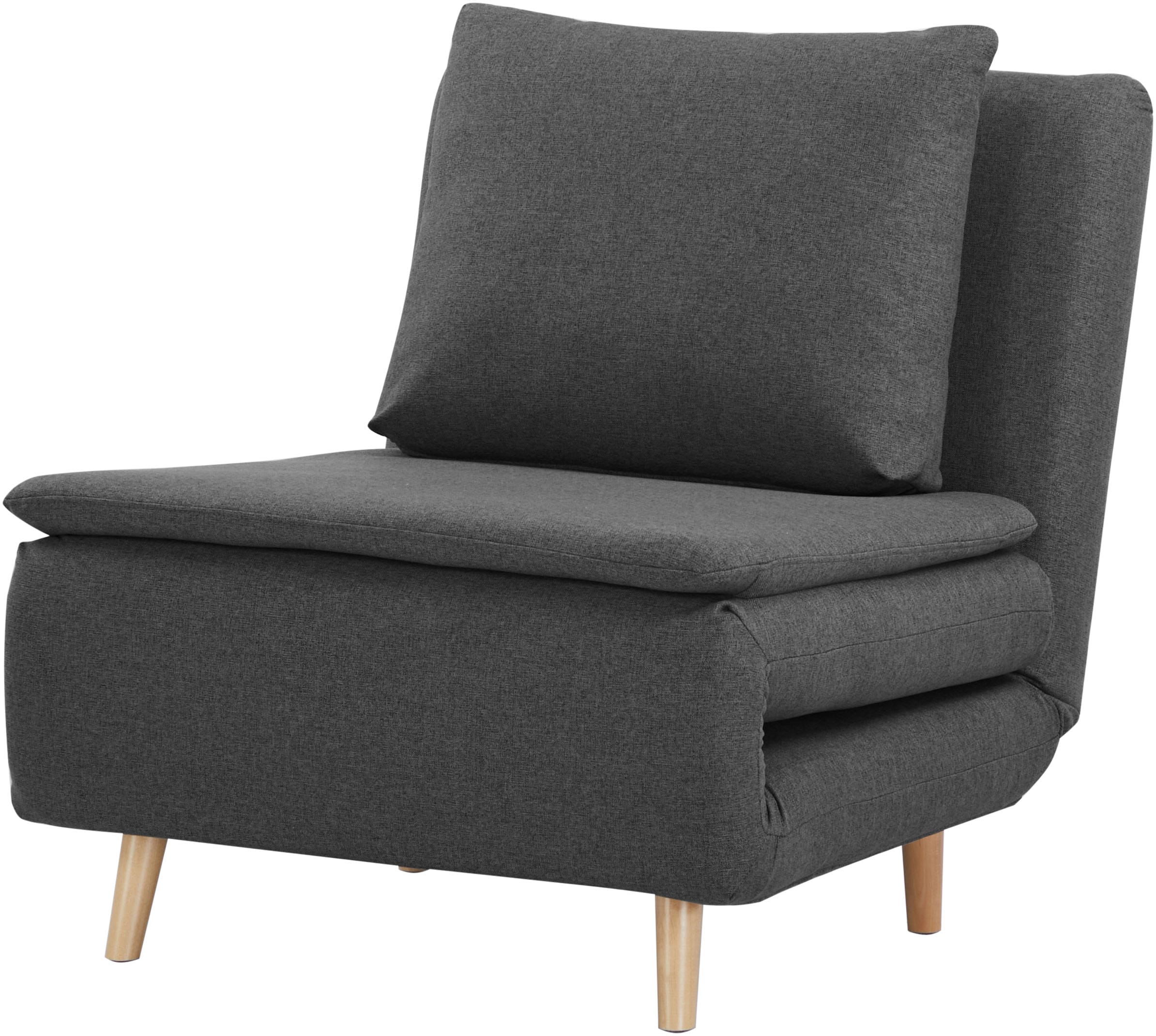 INOSIGN Loungesessel »AINSLEY mit Relax- und Schlaffunktion«, wandelbar zum Gästebett, Schlafsofa im pflegeleichten Webstoff