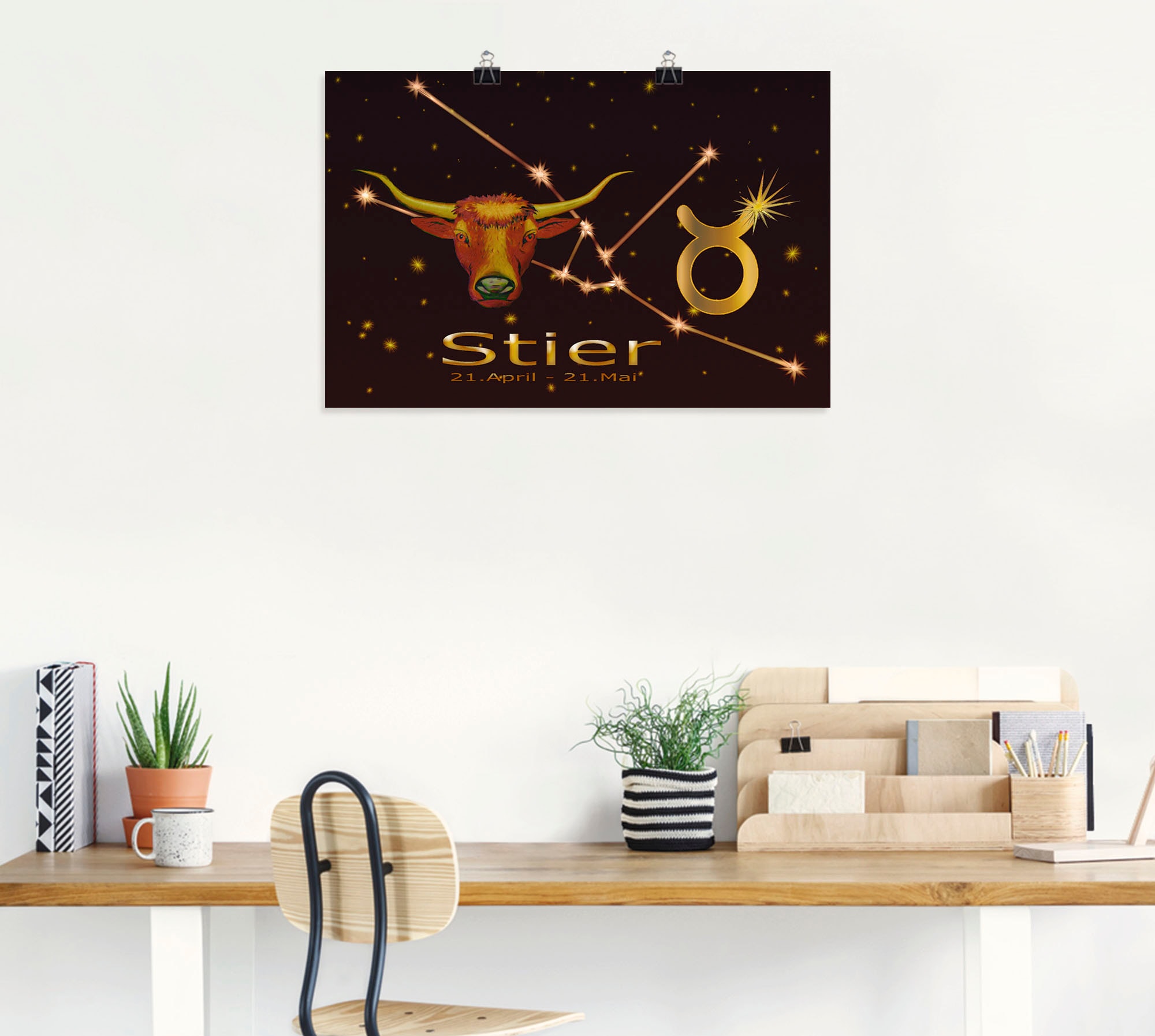 Artland Wandbild »Sternzeichen - (1 als Poster online oder Alubild, Sternzeichen, Größen Leinwandbild, St.), Bilder Wandaufkleber in Stier«, von OTTO versch. bei