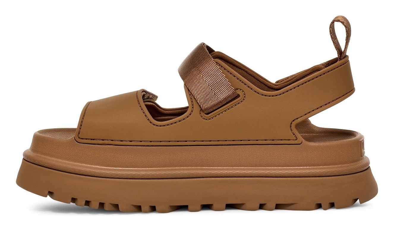 UGG Plateausandale »GOLDENGLOW«, Sommerschuh, Strandschuh, Plateausandale mit Klettverschlüsse