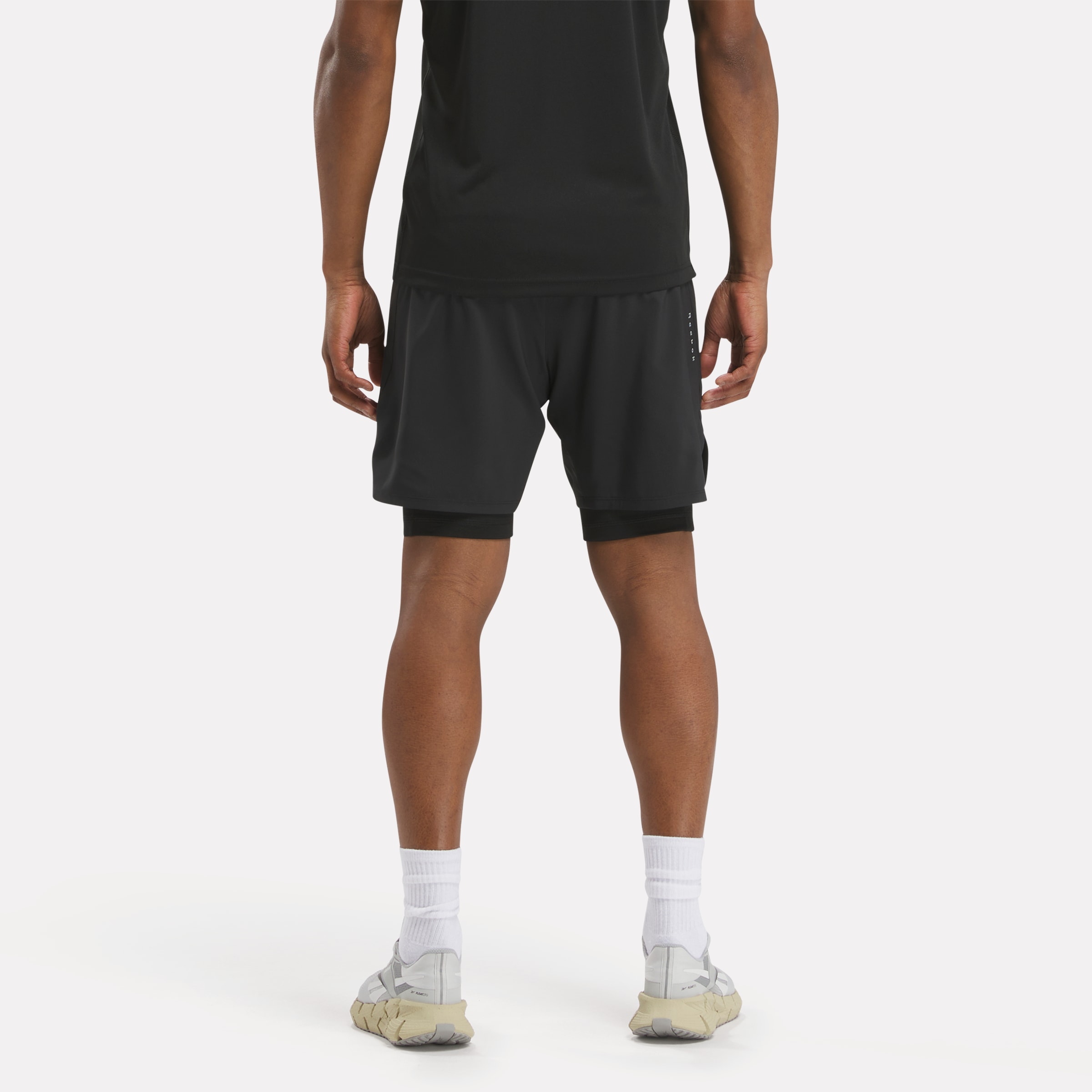 Reebok Shorts »RUNNING 2-1 SHORT/BLACK/SOLAR LIME«, (1 tlg.)