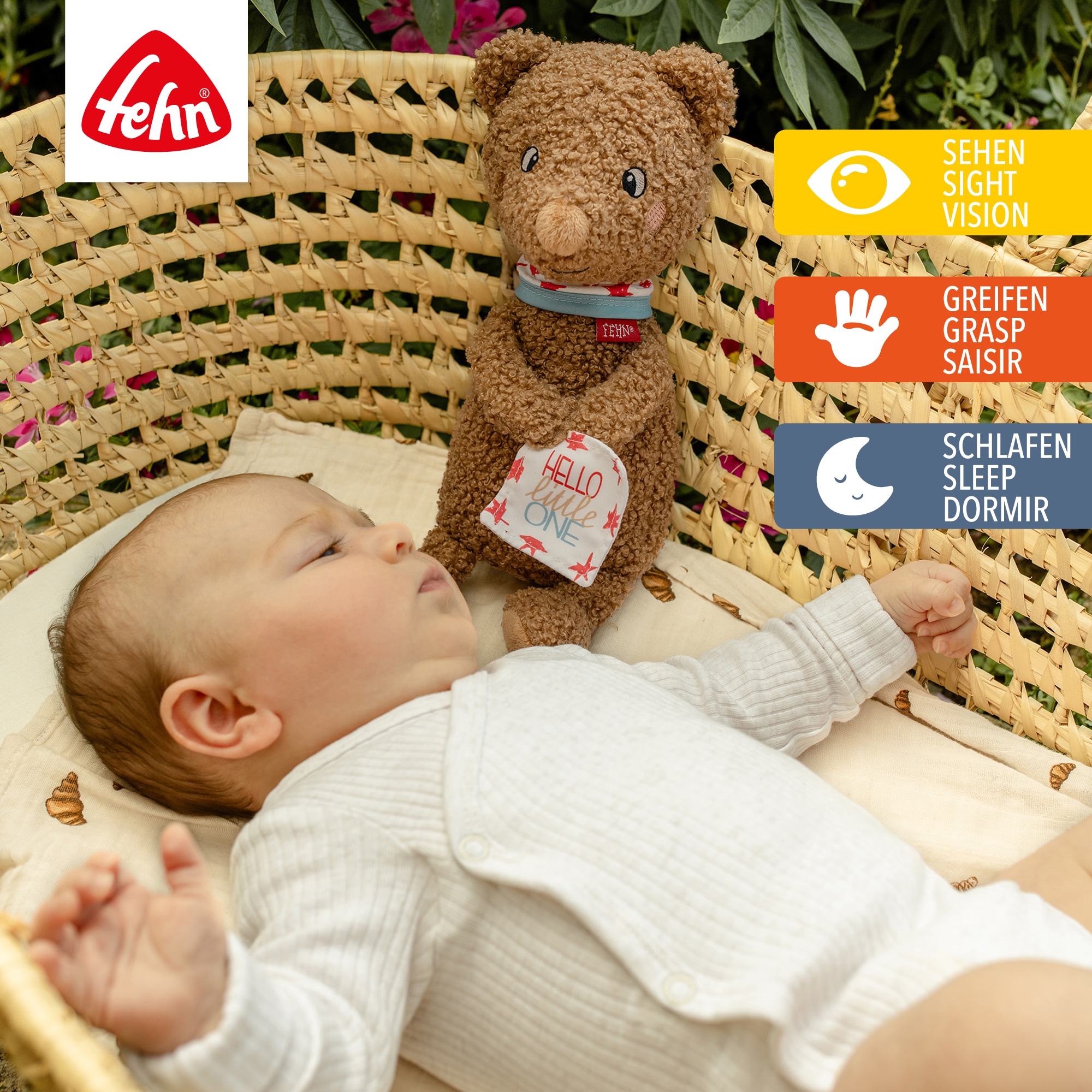 Fehn Kuscheltier »FredErik,  Bär Hello little One«