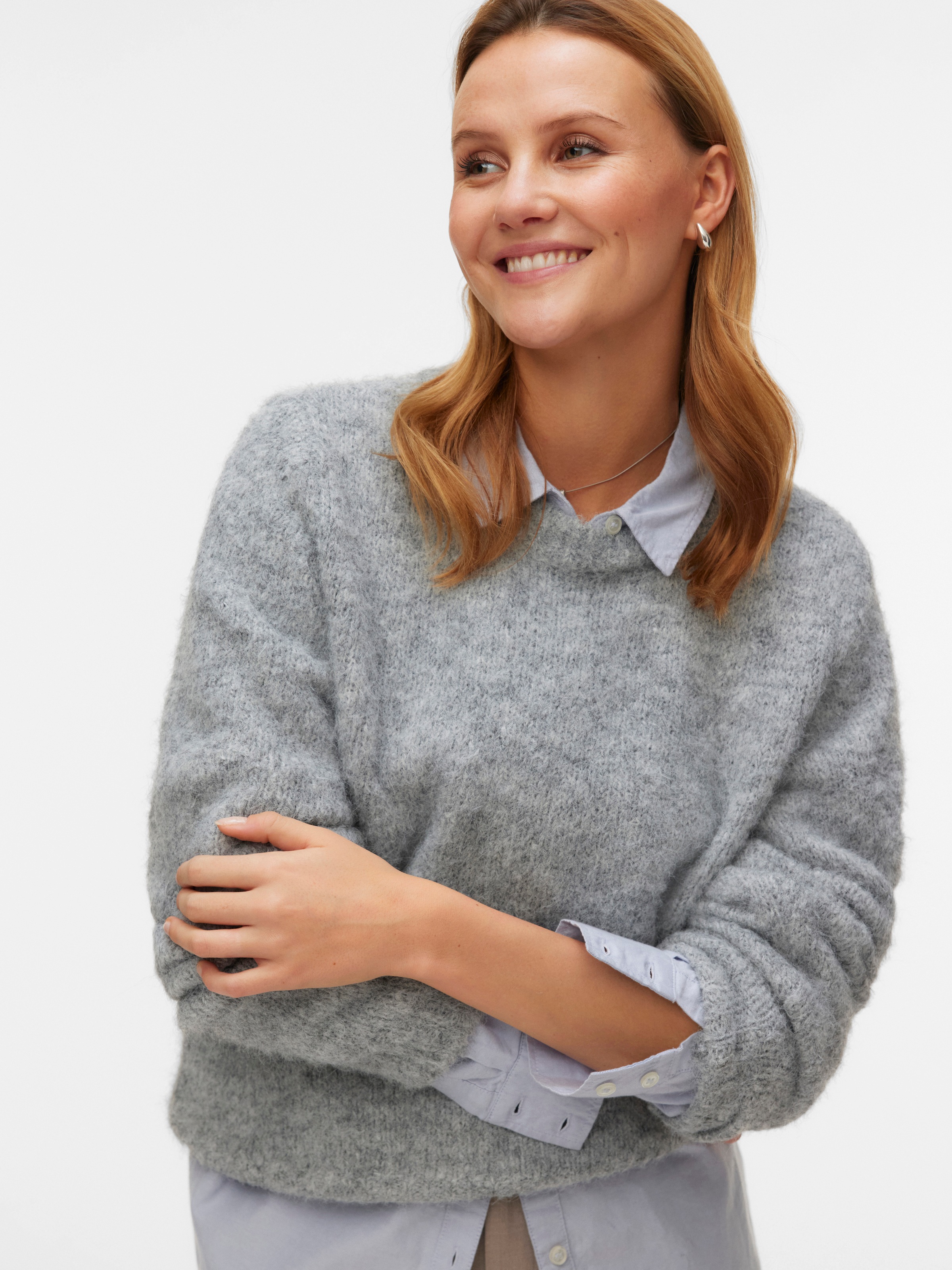 Vero Moda Strickpullover »VMNOVAH LS O-NECK PULLOVER GA NOOS«