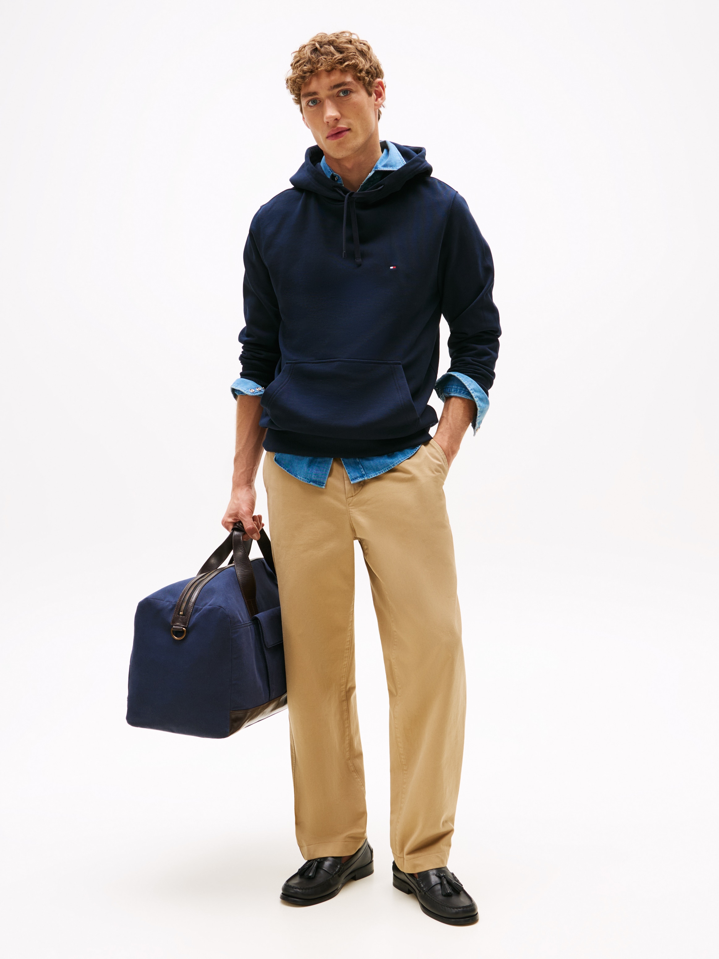 Tommy Hilfiger Hoodie »ESSENTIAL TERRY«, mit Tunnelzug und Flag-Stickerei
