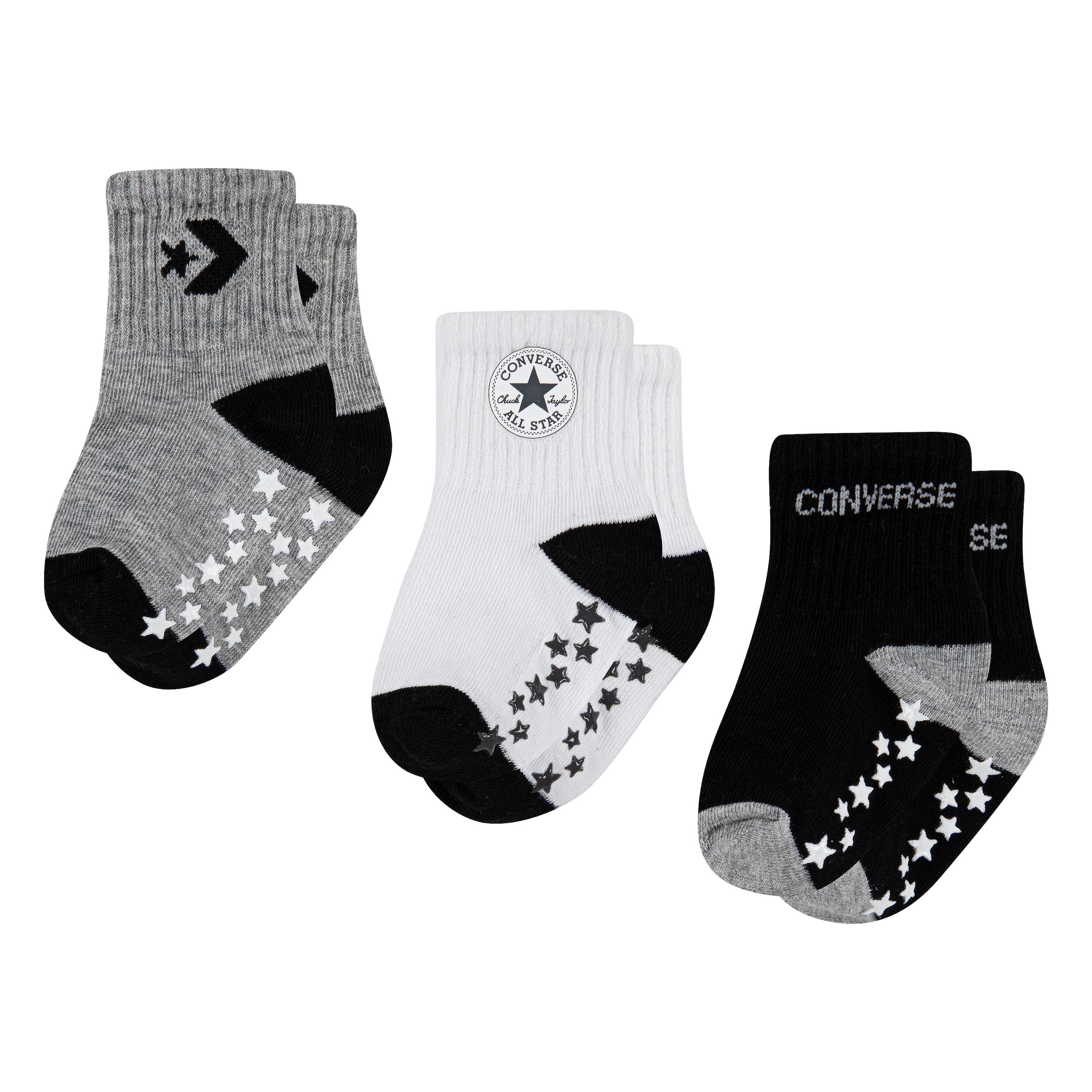 Converse ABS-Socken »CONVERSE LOGO INFANT TODDLER NO SLIP QUARTER 3 PK«, (3 Paar)