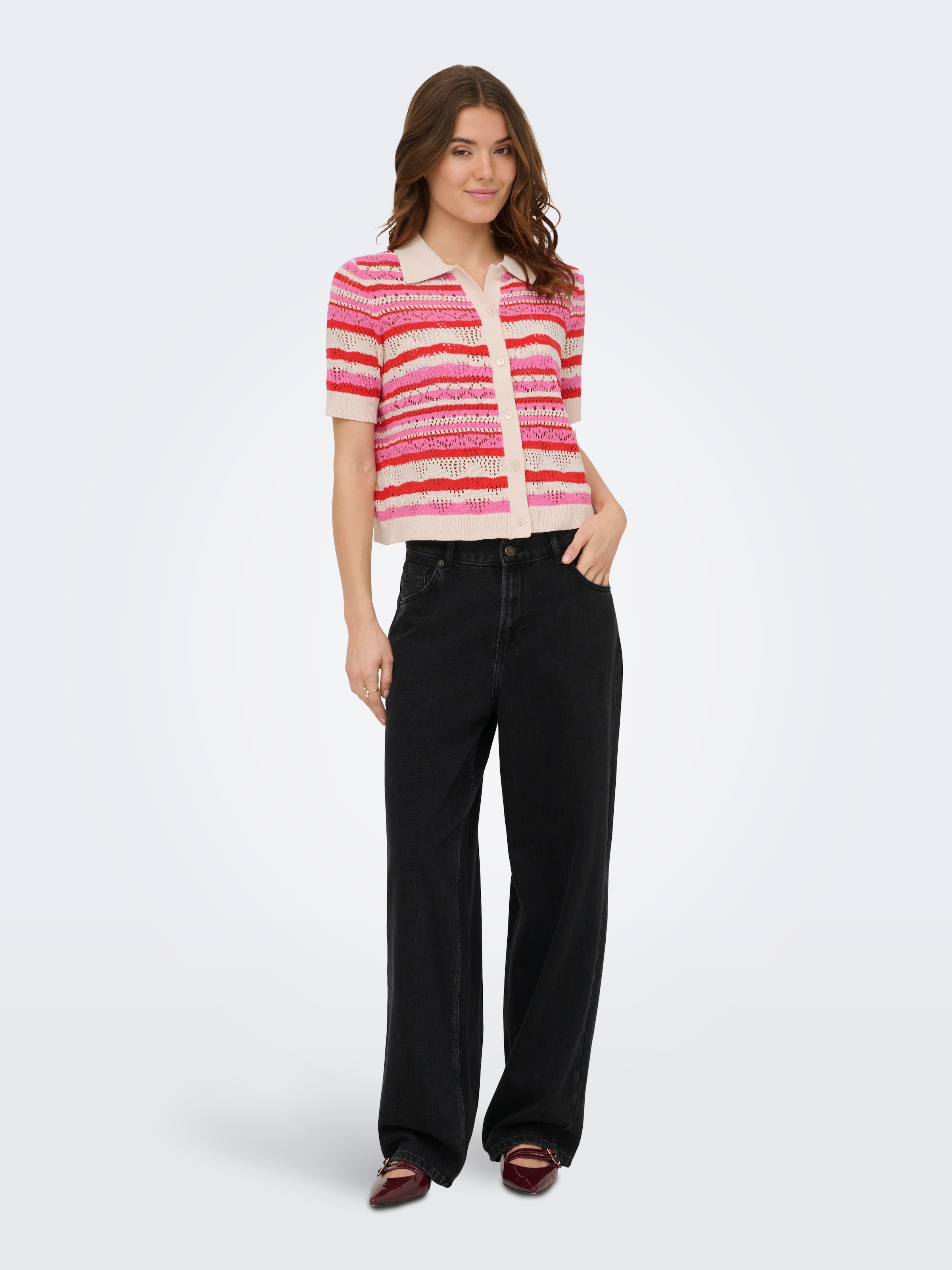 ONLY Strickjacke »ONLLULA POLO S/S CARDIGAN KNT NOOS«