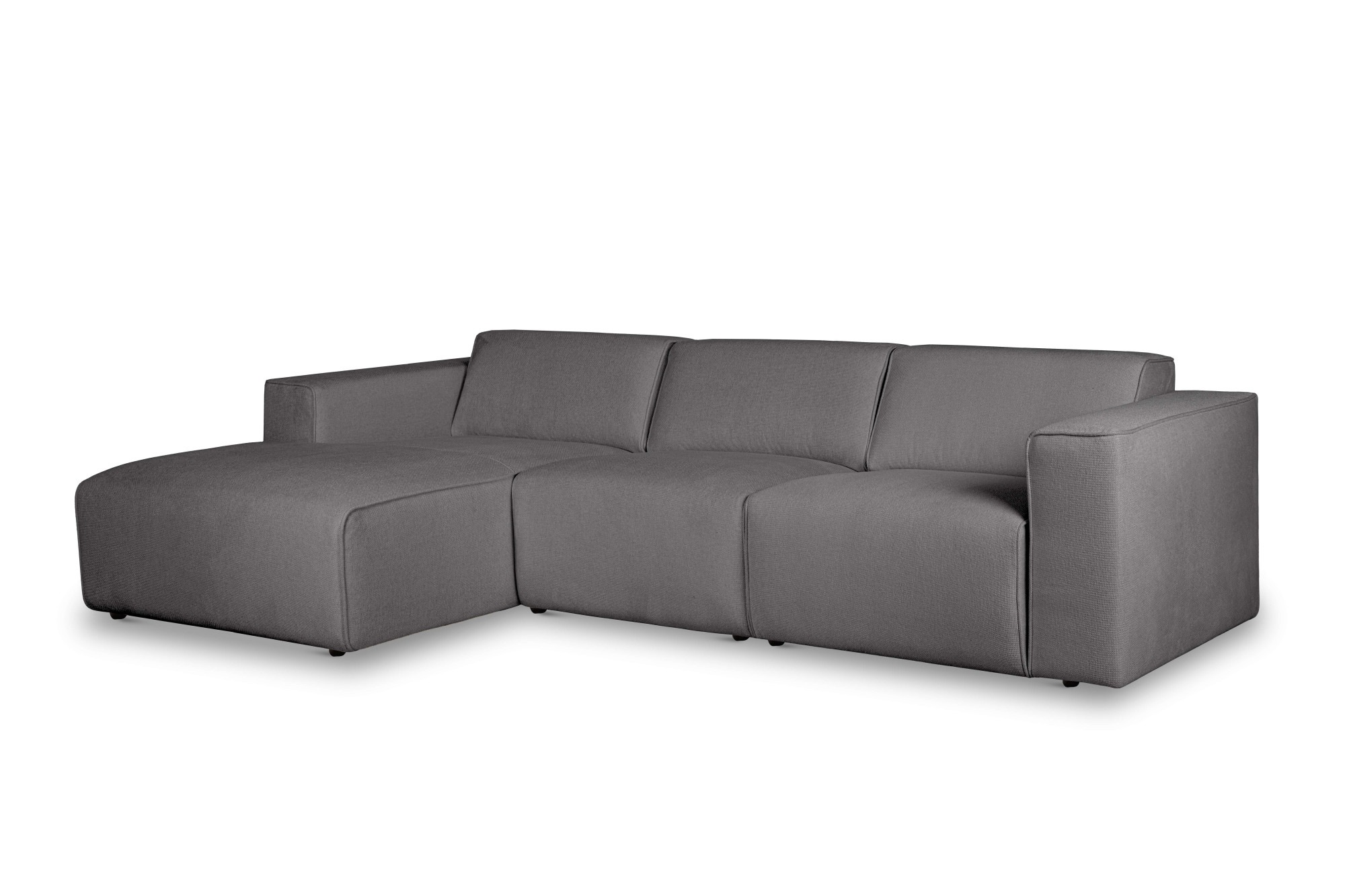 andas Ecksofa »Noord«, L-Form, mit Kedernaht, Breite 281 cm, Cord, Struktur, Webstoff